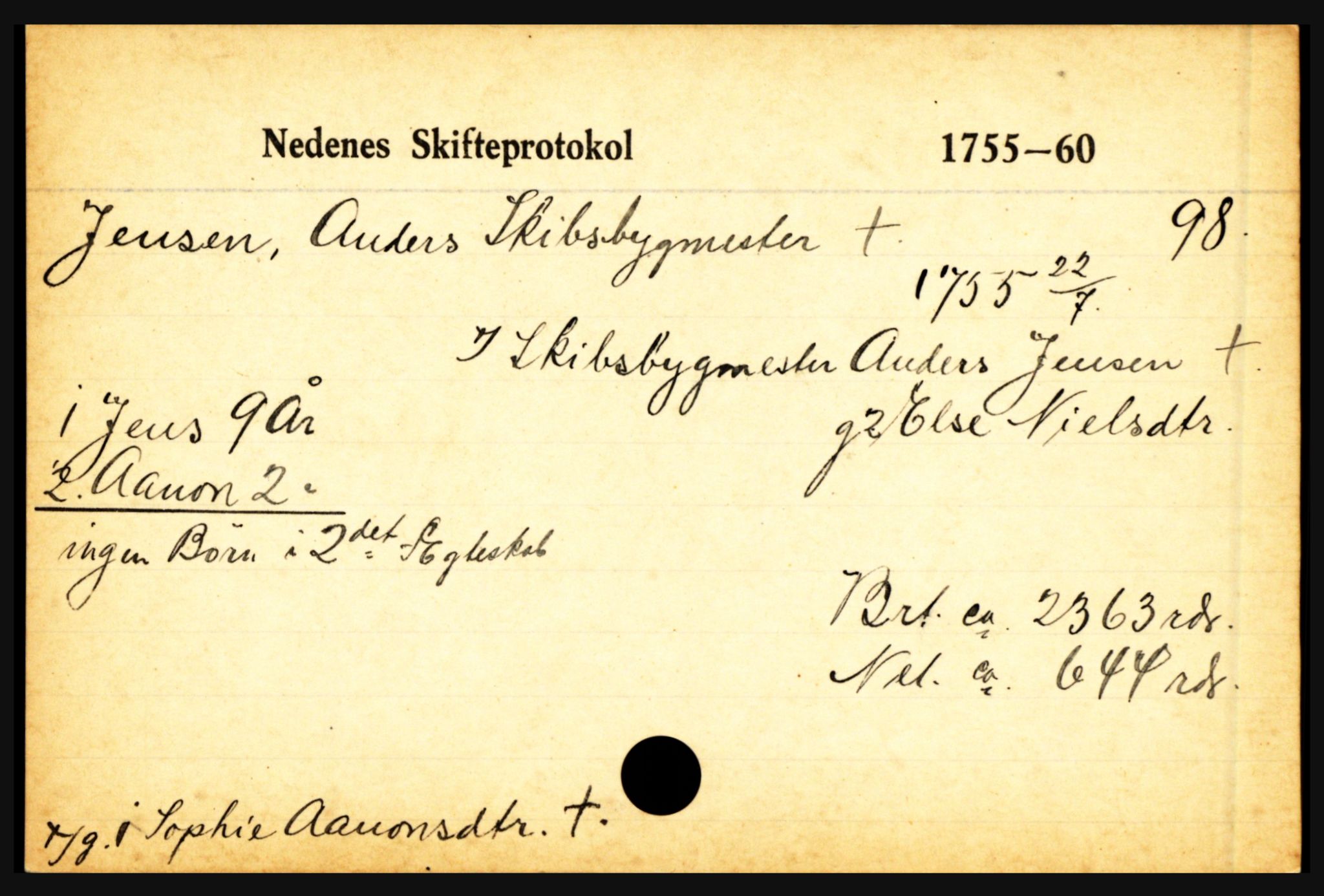 Nedenes sorenskriveri før 1824, AV/SAK-1221-0007/H, s. 14107