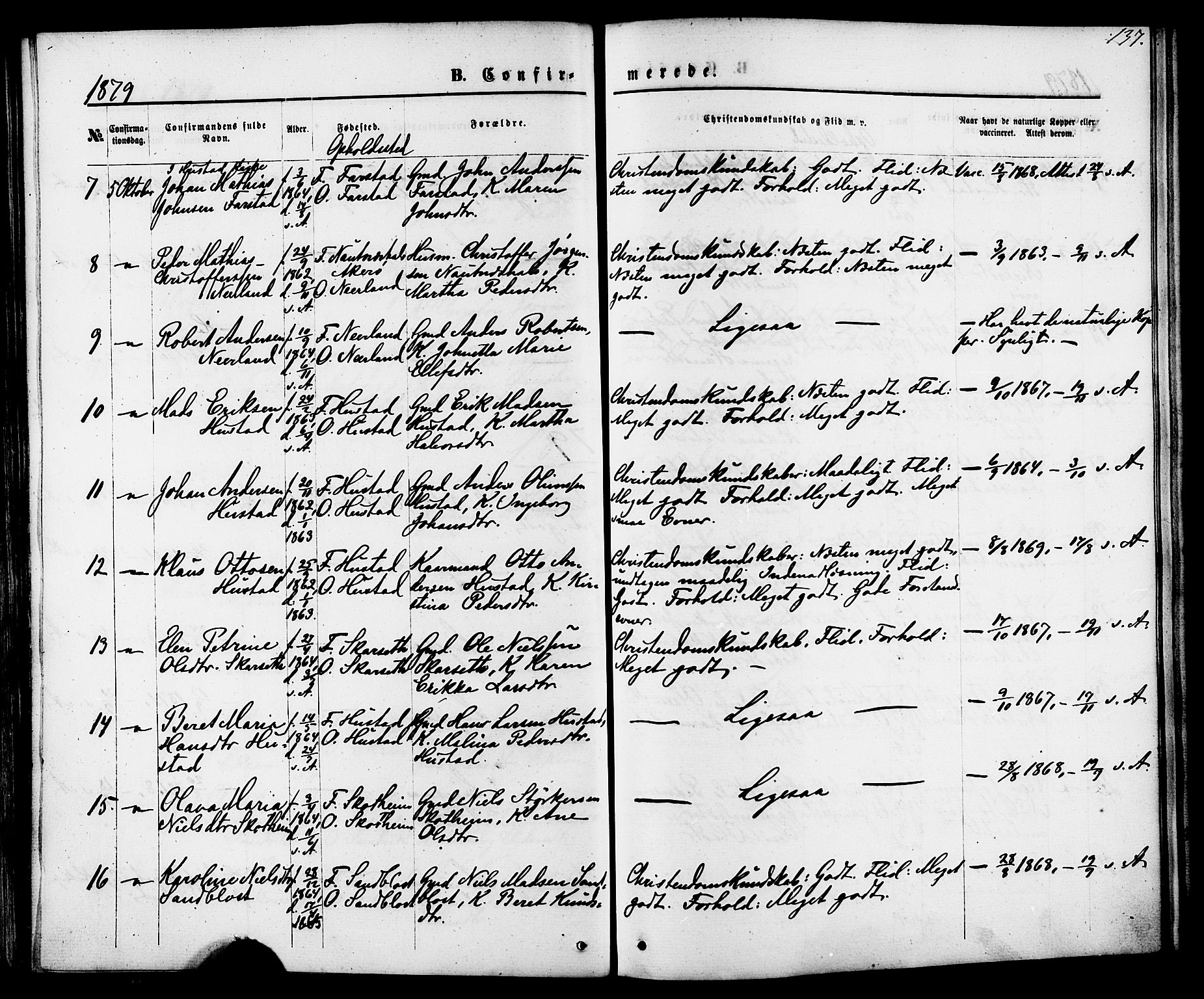 Ministerialprotokoller, klokkerbøker og fødselsregistre - Møre og Romsdal, AV/SAT-A-1454/566/L0768: Ministerialbok nr. 566A07, 1869-1881, s. 137