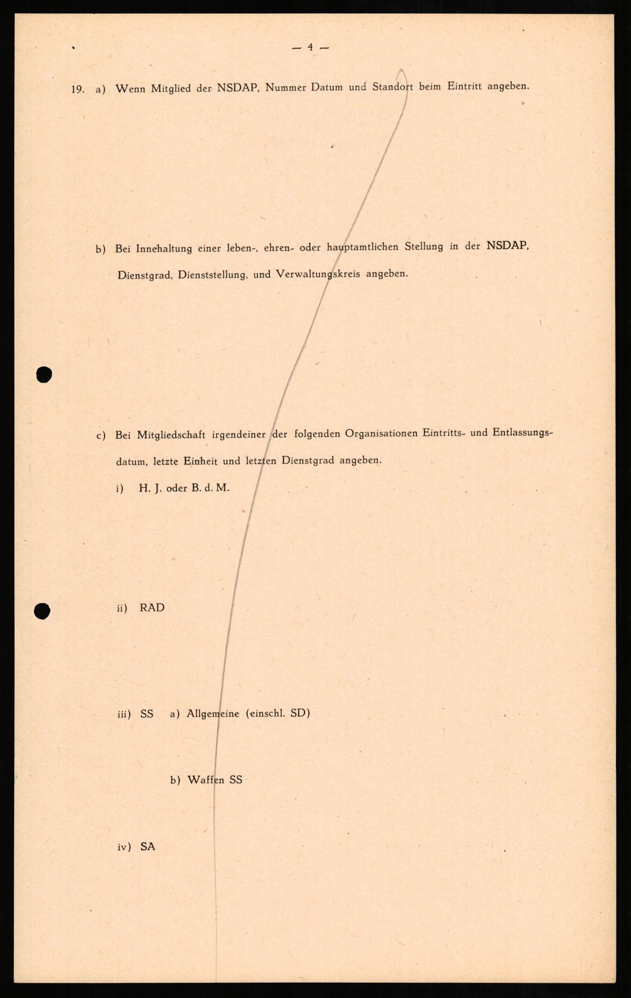 Forsvaret, Forsvarets overkommando II, RA/RAFA-3915/D/Db/L0011: CI Questionaires. Tyske okkupasjonsstyrker i Norge. Tyskere., 1945-1946, s. 74