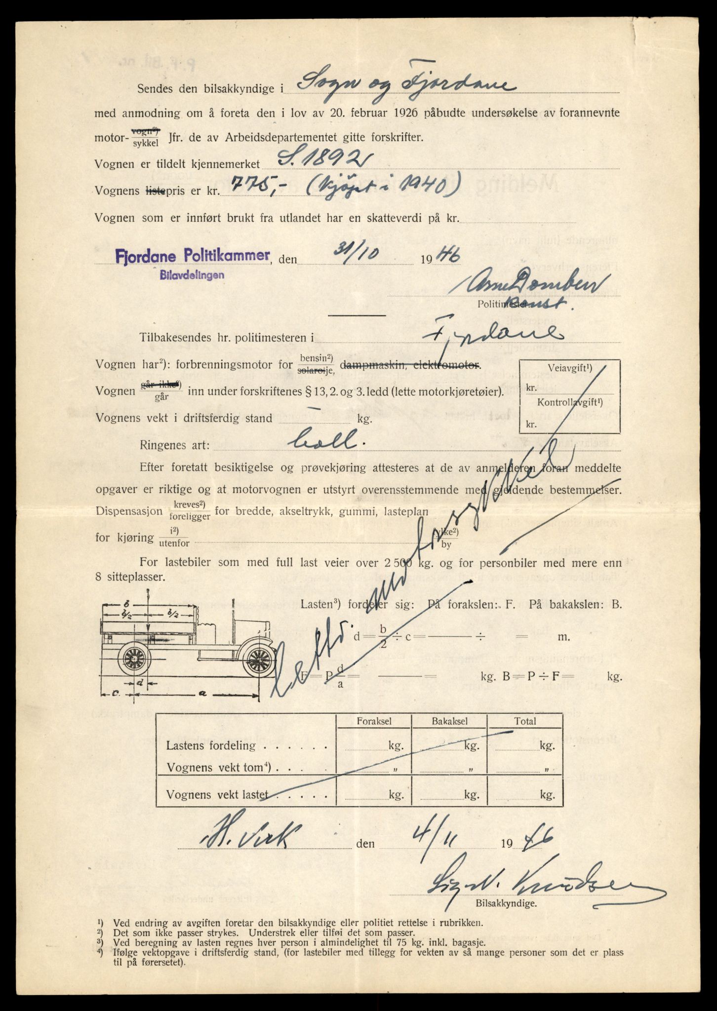 Møre og Romsdal vegkontor - Ålesund trafikkstasjon, AV/SAT-A-4099/F/Fe/L0040: Registreringskort for kjøretøy T 13531 - T 13709, 1927-1998, s. 696
