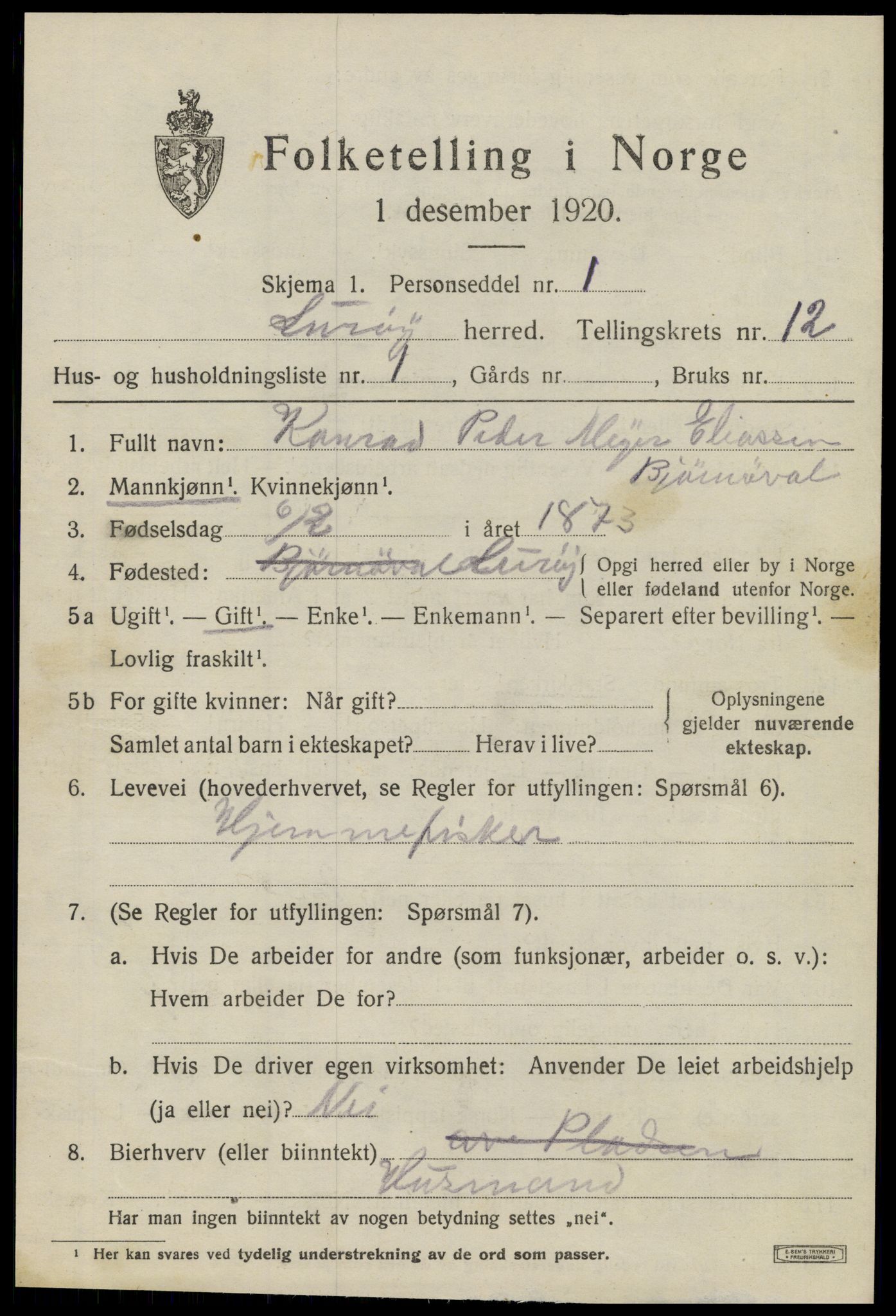 SAT, Folketelling 1920 for 1834 Lurøy herred, 1920, s. 4951
