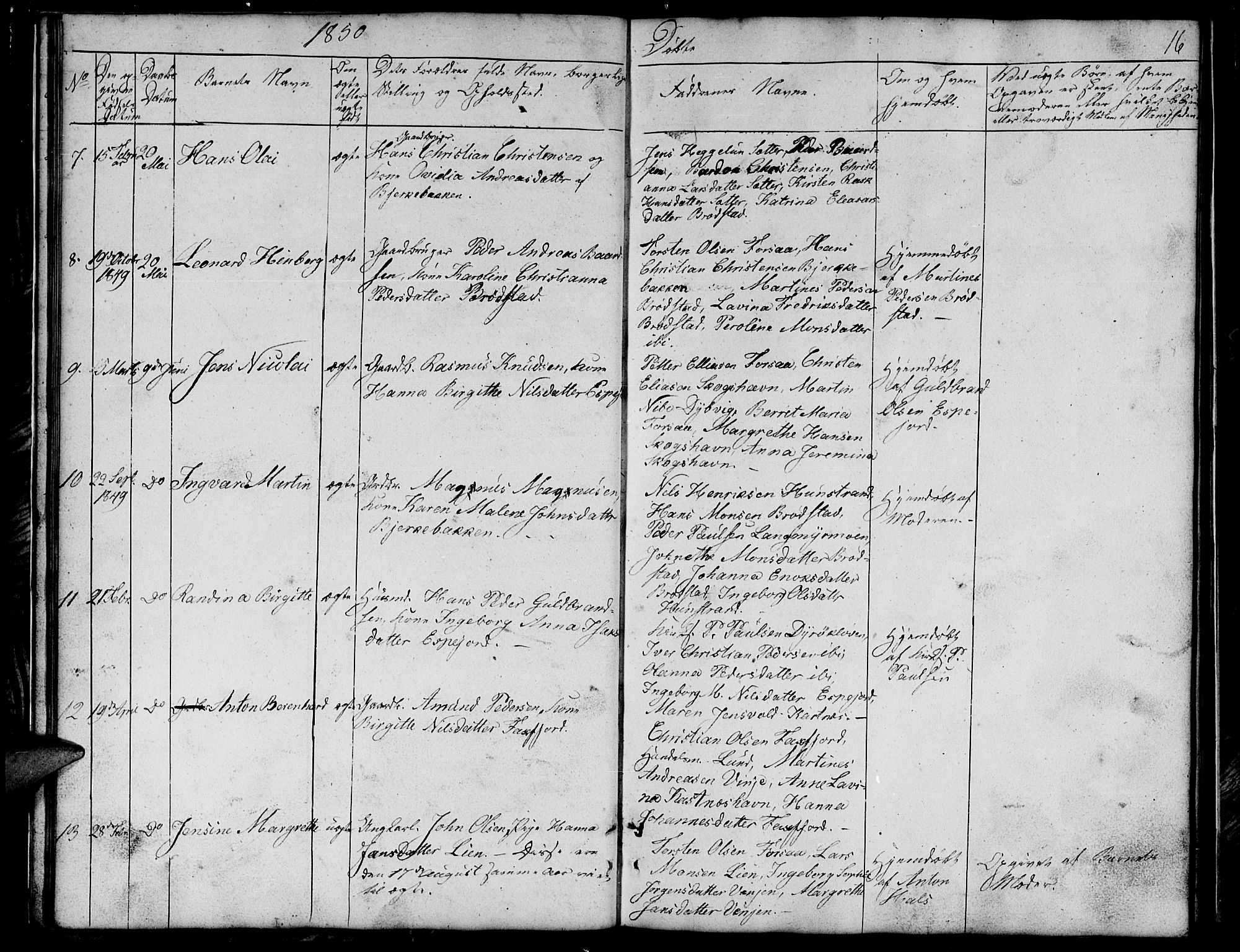 Tranøy sokneprestkontor, AV/SATØ-S-1313/I/Ia/Iab/L0011klokker: Klokkerbok nr. 11, 1845-1859, s. 16