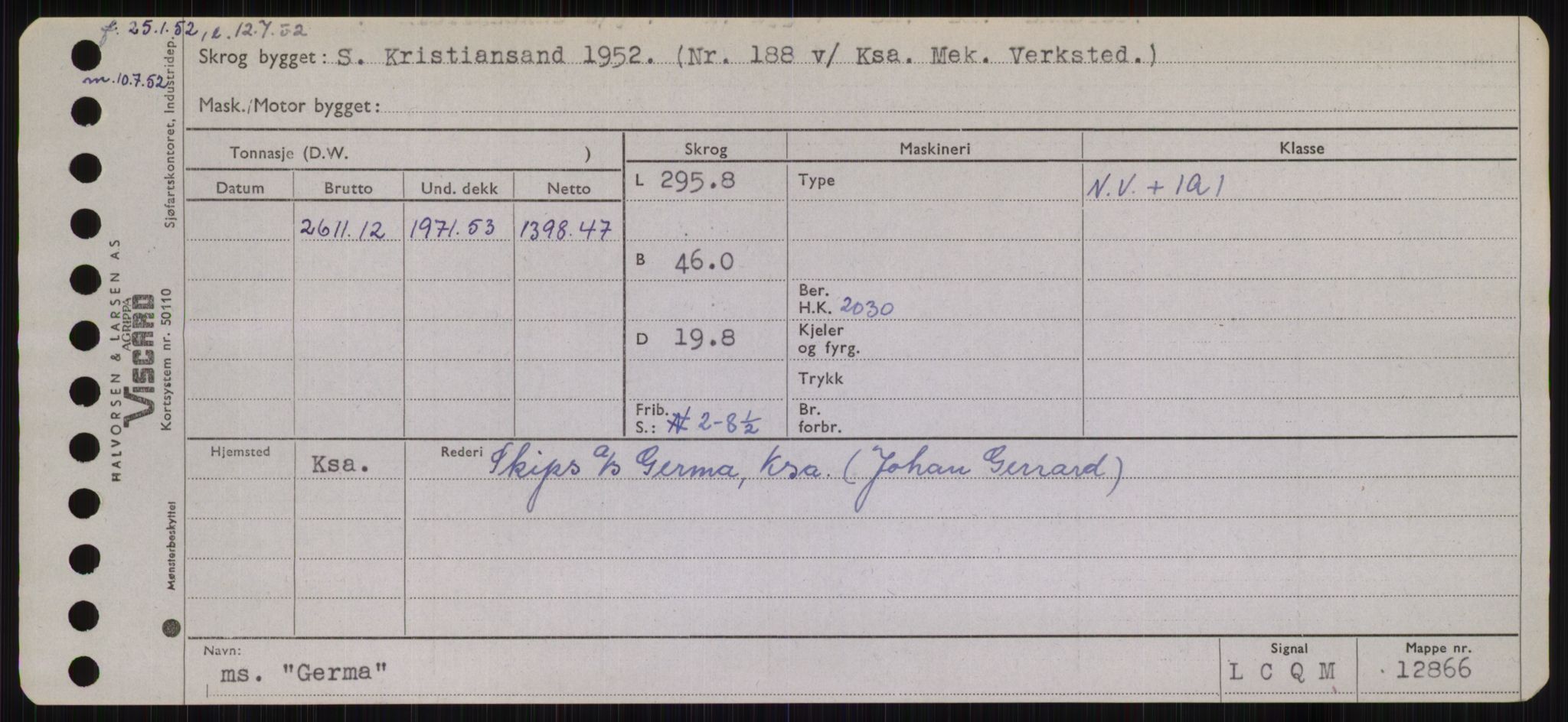 Sjøfartsdirektoratet med forløpere, Skipsmålingen, RA/S-1627/H/Hb/L0002: Fartøy, E-H, s. 207