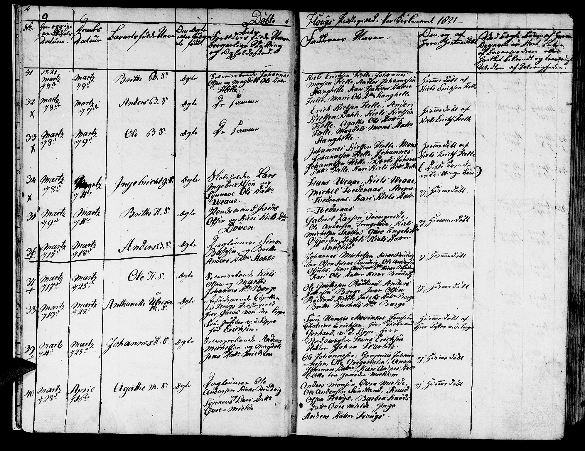 Haus sokneprestembete, SAB/A-75601/H/Haa: Ministerialbok nr. A 13, 1821-1827, s. 4