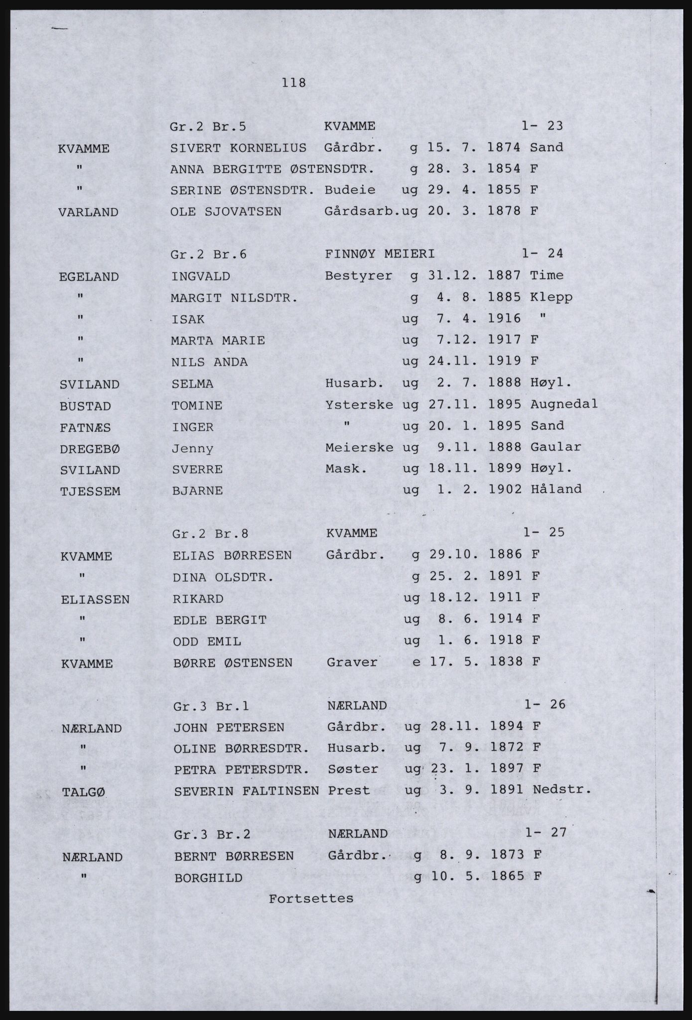 SAST, Avskrift av folketellingen 1920 for Ryfylkeøyene, 1920, s. 140