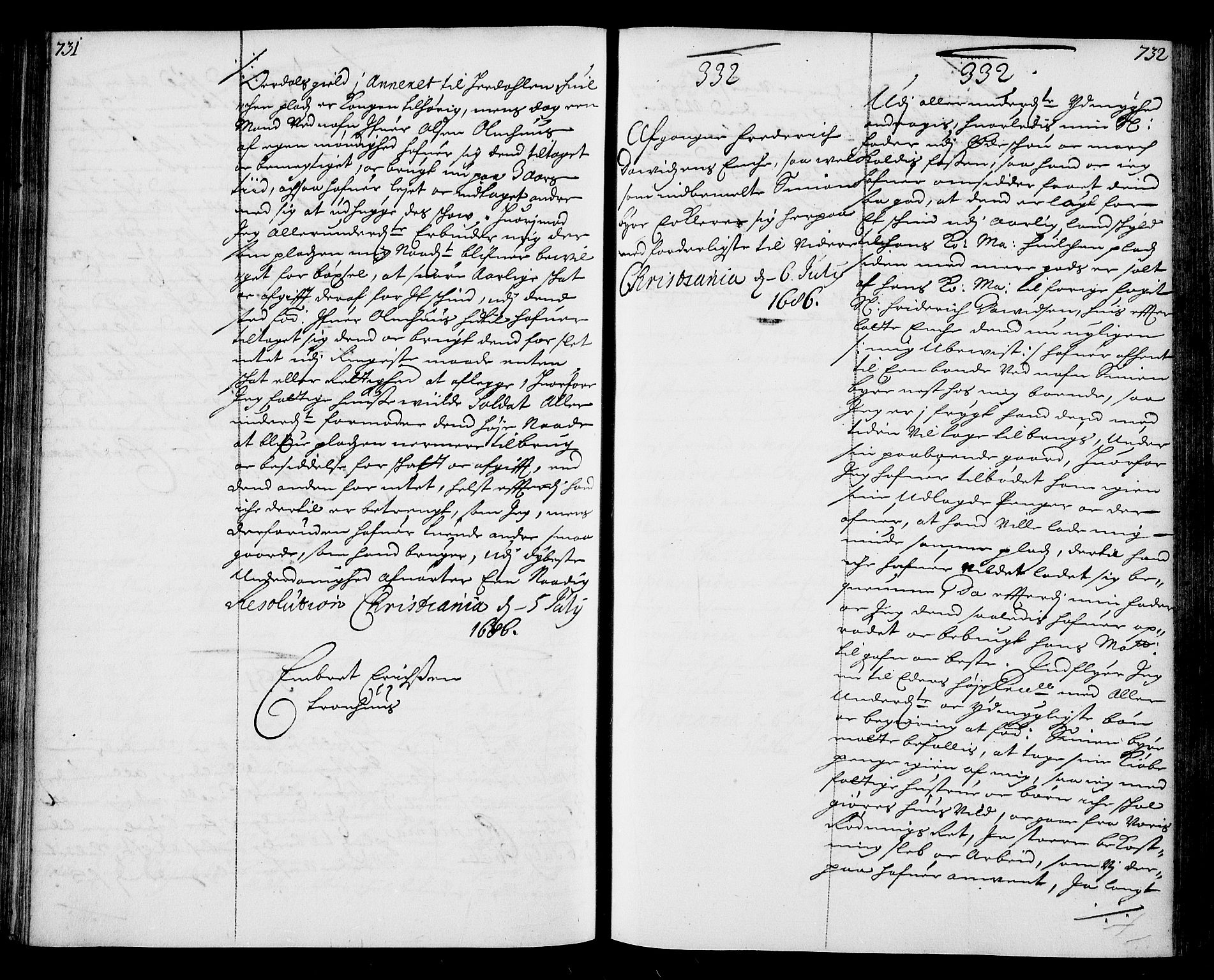 Stattholderembetet 1572-1771, AV/RA-EA-2870/Ae/L0002: Supplikasjons- og resolusjonsprotokoll, 1686, s. 731-732