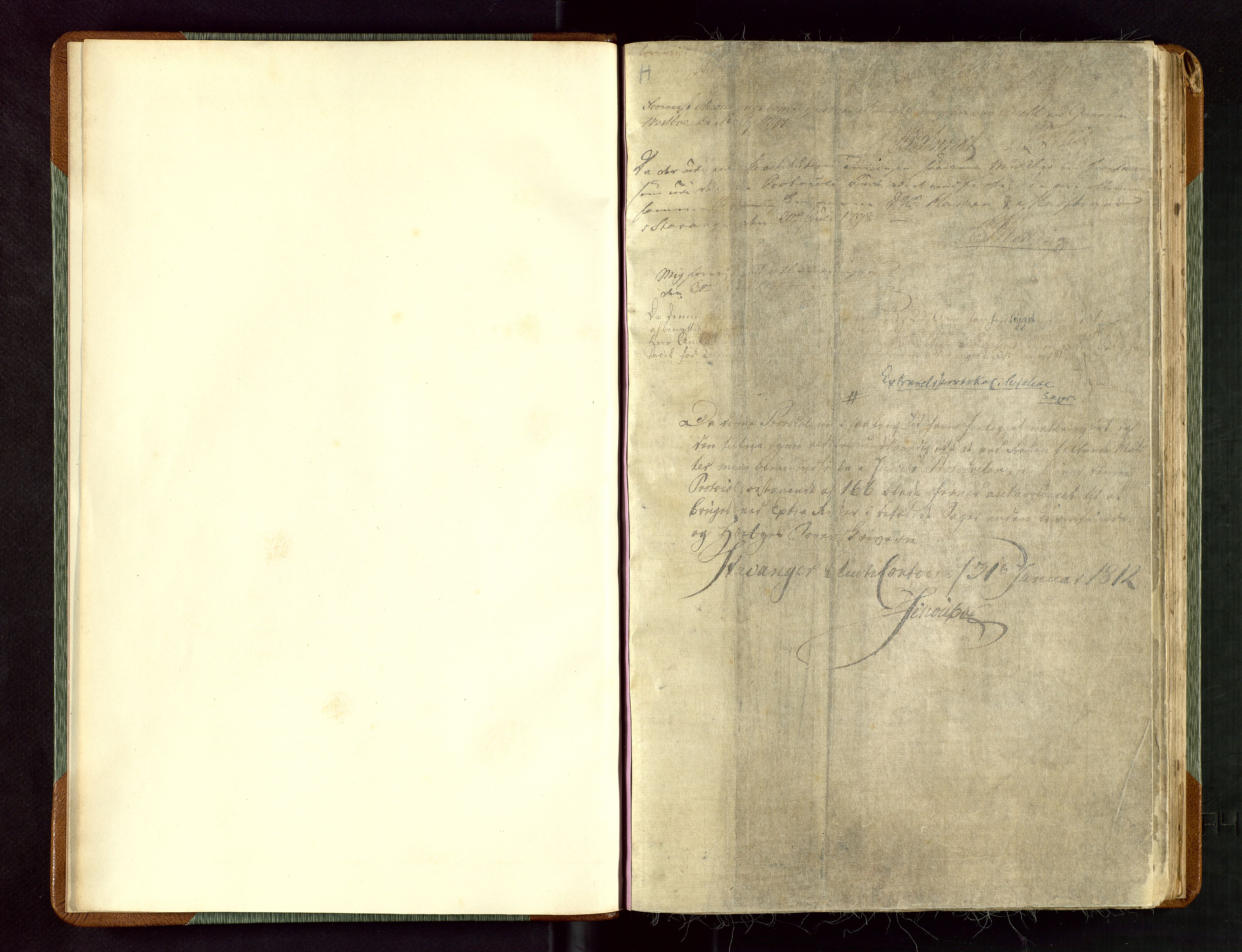 Karmsund sorenskriveri, AV/SAST-A-100311/01/I/IA/IABA/L0001: EKSTRARETTSPROTOKOLL A 1, 1812-1821, s. 0b-1a