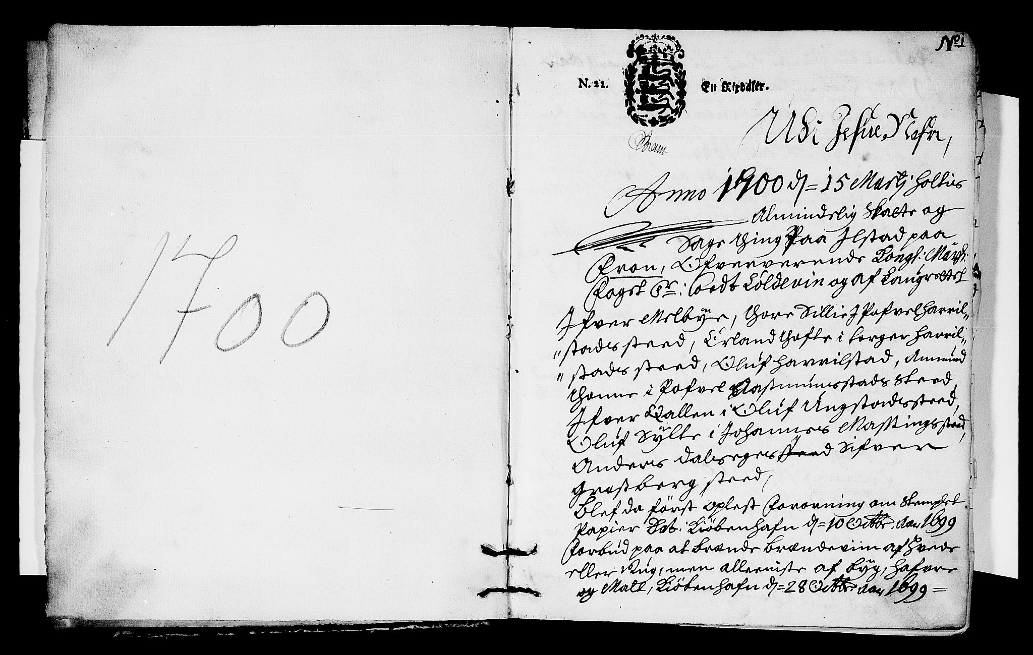 Sorenskriverier i Gudbrandsdalen, SAH/TING-036/G/Gb/Gba/L0028: Tingbok - Nord-Gudbrandsdal, 1700, s. 0b-1a