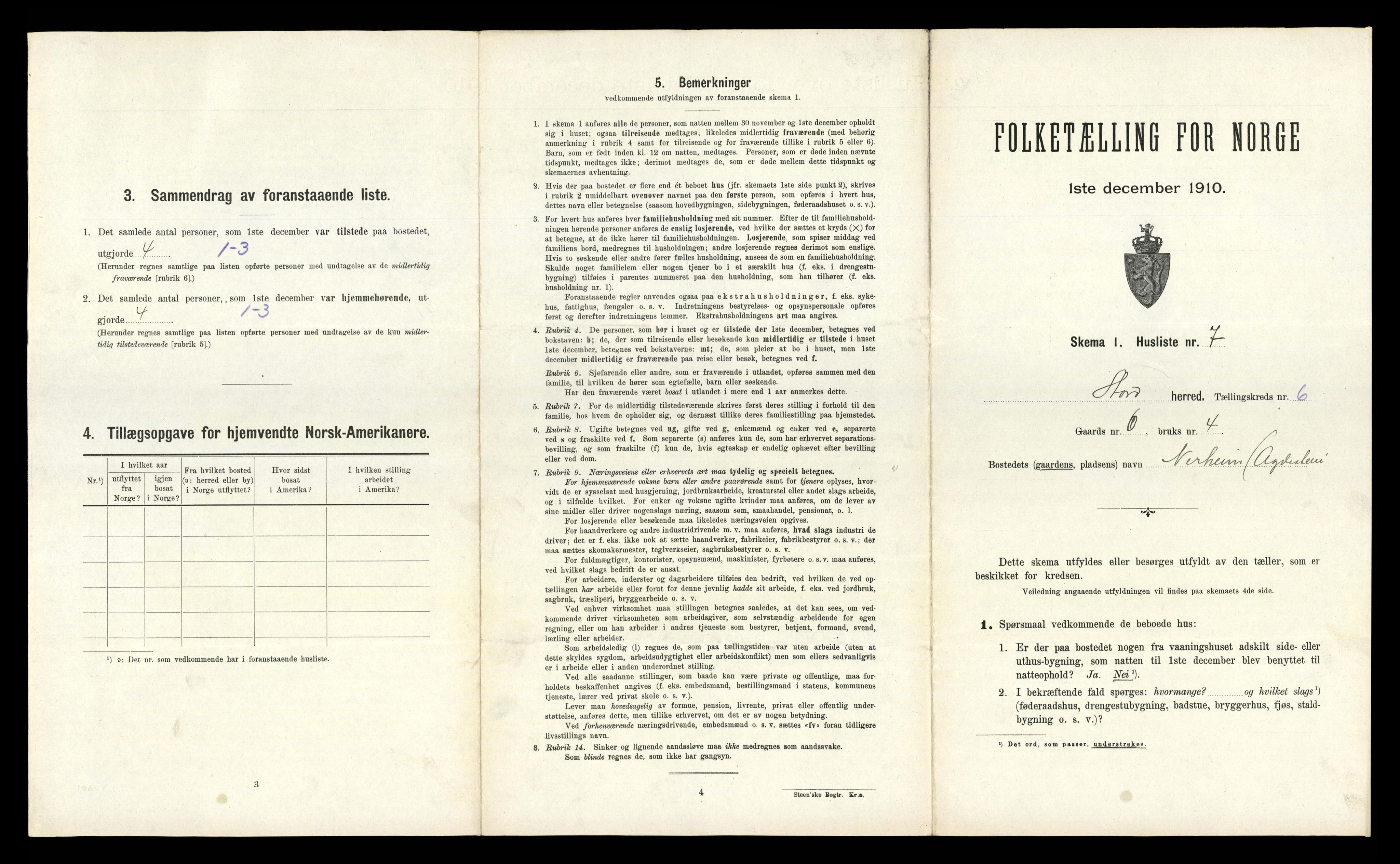 RA, Folketelling 1910 for 1221 Stord herred, 1910, s. 869