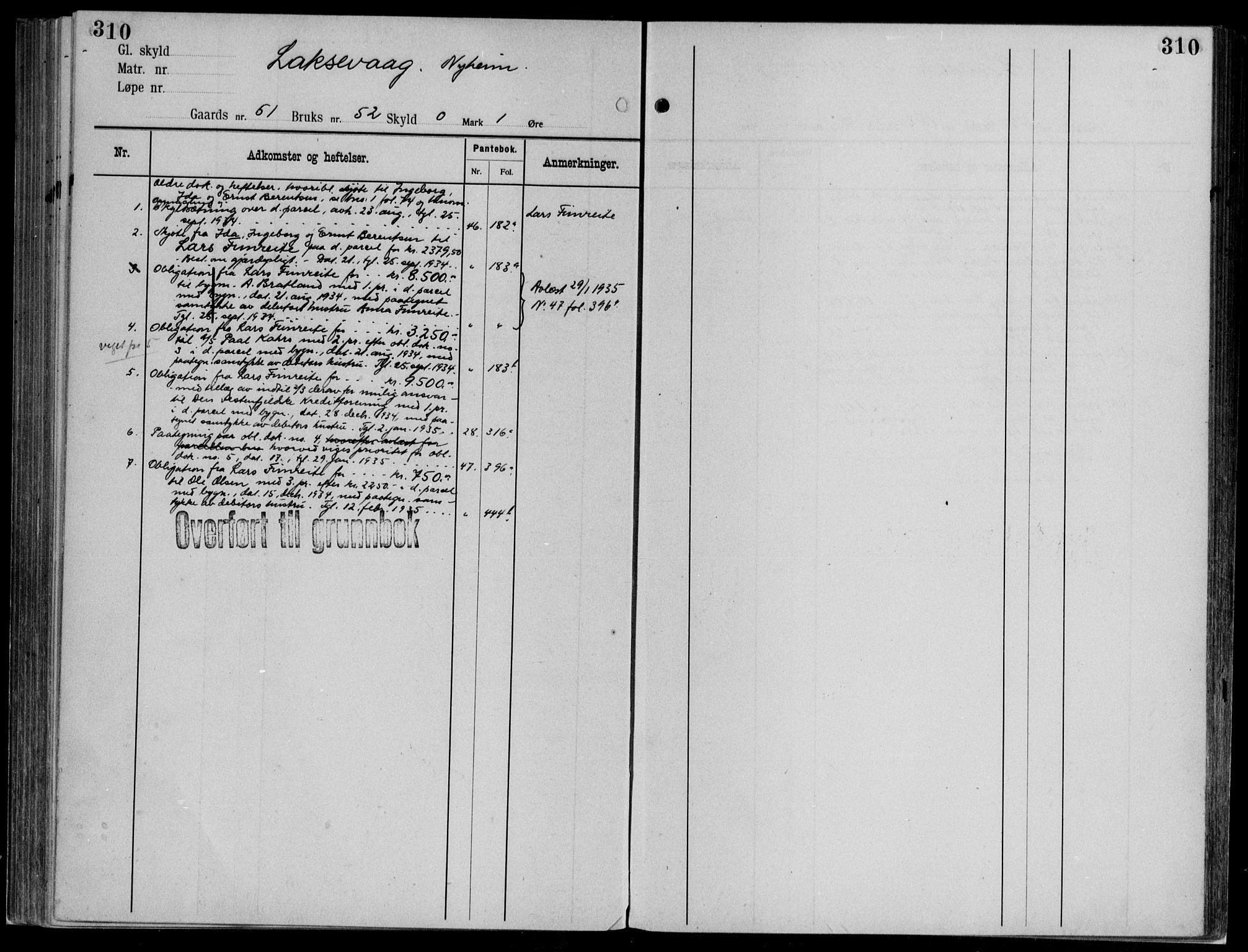 Midhordland sorenskriveri, AV/SAB-A-3001/1/G/Ga/Gab/L0112: Panteregister nr. II.A.b.112, s. 310