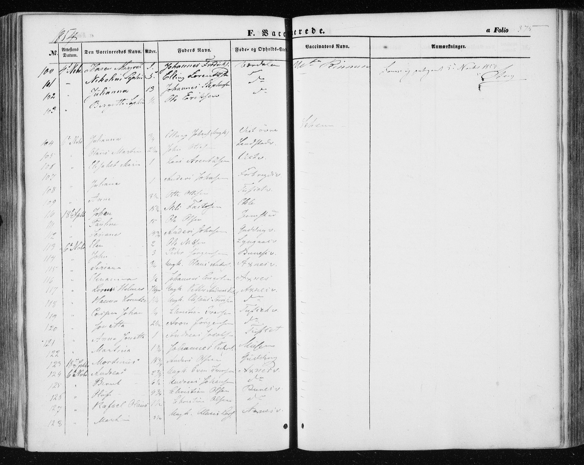 Ministerialprotokoller, klokkerbøker og fødselsregistre - Nord-Trøndelag, SAT/A-1458/723/L0240: Ministerialbok nr. 723A09, 1852-1860, s. 375