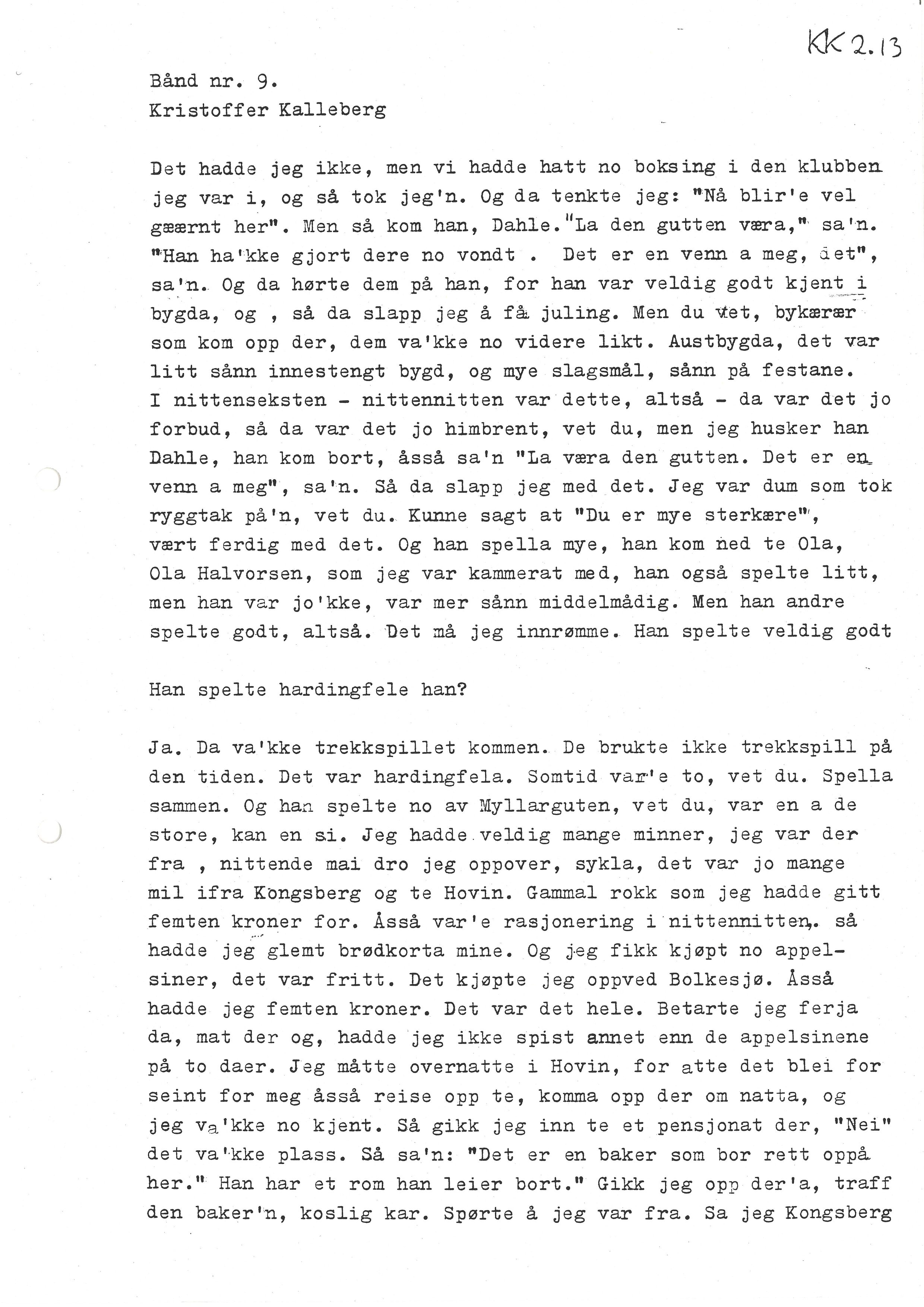 Sa 16 - Folkemusikk fra Vestfold, Gjerdesamlingen, VEMU/A-1868/I/L0001: Informantregister med intervjunedtegnelser, 1979-1986