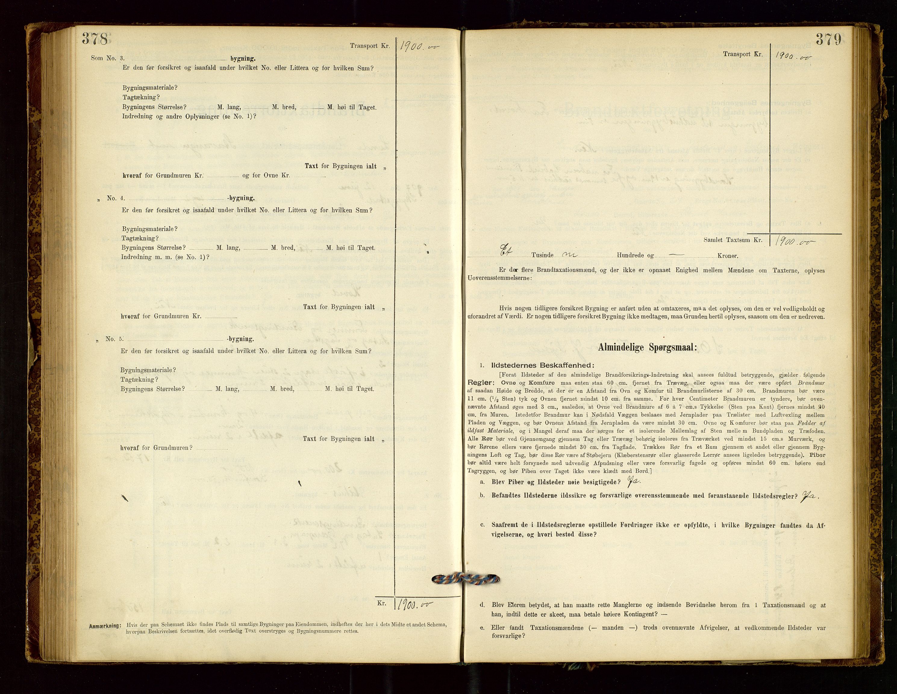 Lund lensmannskontor, SAST/A-100303/Gob/L0001: "Brandtakstprotokol", 1894-1907, s. 378-379