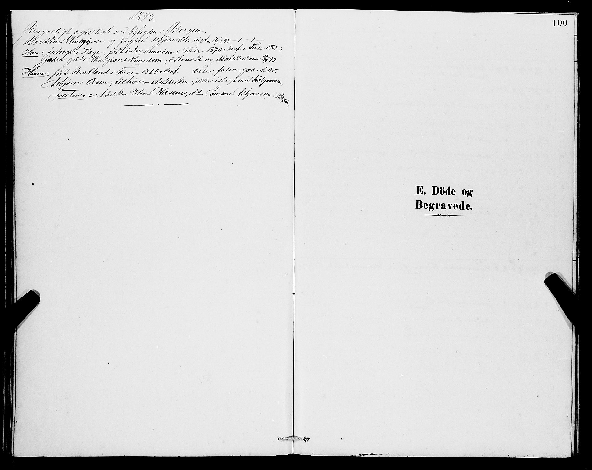 Samnanger Sokneprestembete, SAB/A-77501/H/Hab: Klokkerbok nr. A 2, 1879-1897, s. 100
