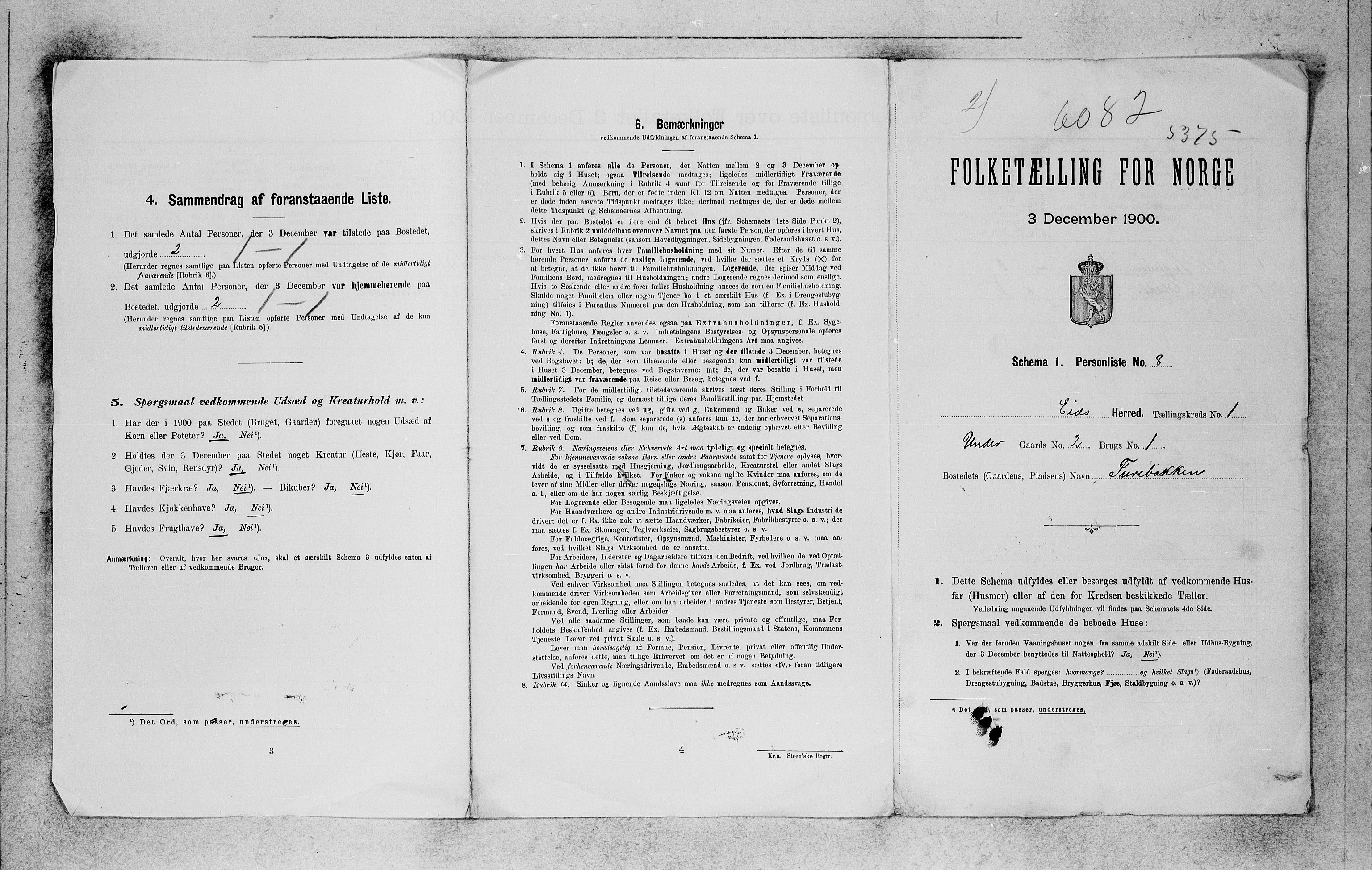 SAB, Folketelling 1900 for 1443 Eid herred, 1900, s. 30