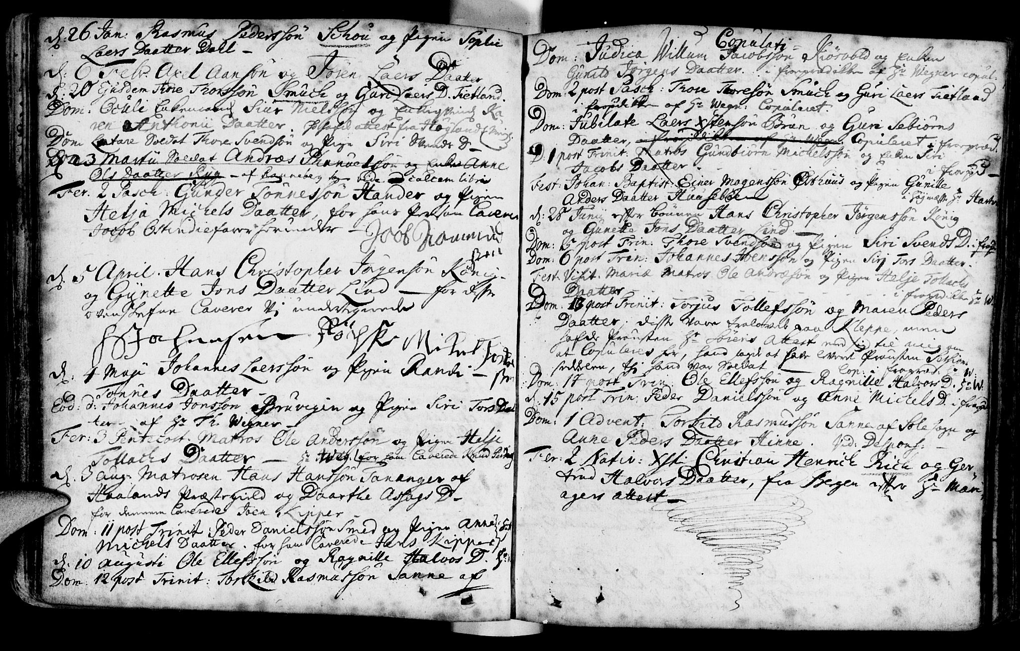 Domkirken sokneprestkontor, AV/SAST-A-101812/001/30/30BA/L0001: Ministerialbok nr. A 1 /1, 1688-1727