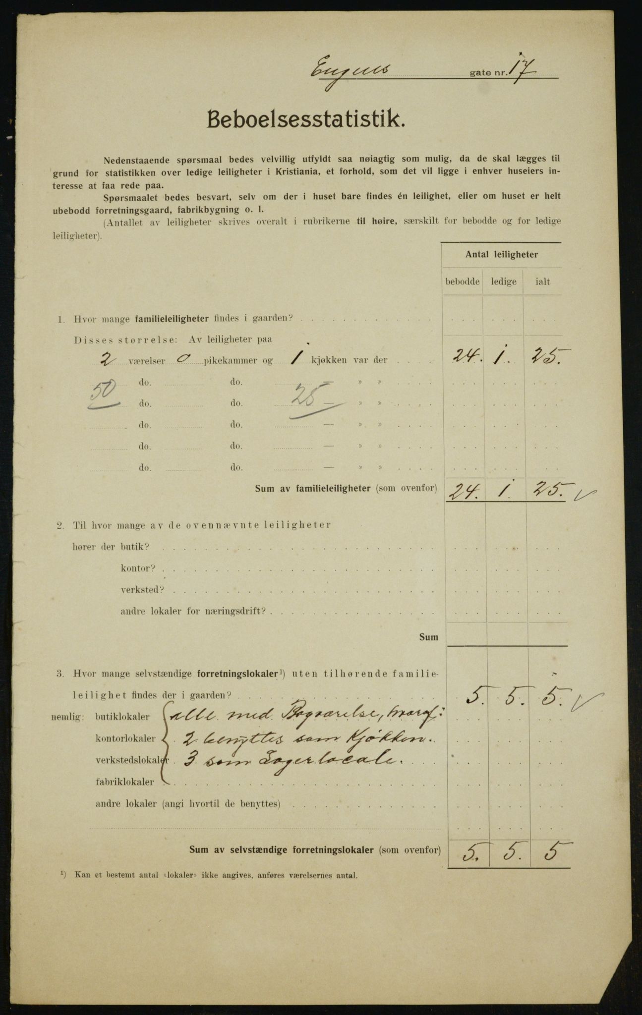 OBA, Kommunal folketelling 1.2.1910 for Kristiania, 1910, s. 20080