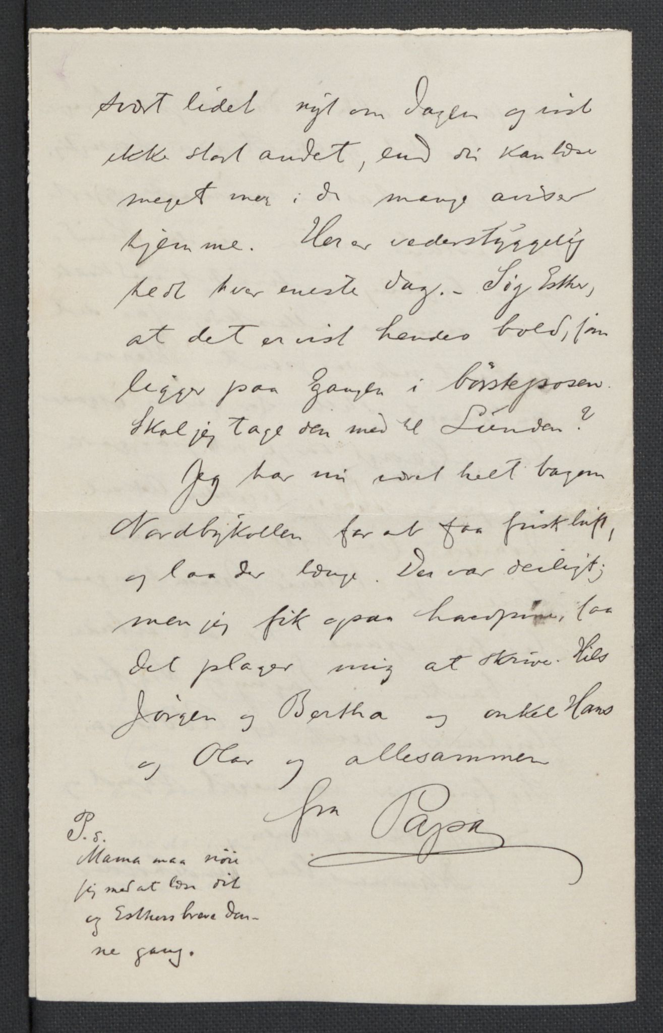 Quisling, Vidkun, AV/RA-PA-0750/K/L0001: Brev til og fra Vidkun Quisling samt til og fra andre medlemmer av familien Quisling, samt Vidkun Quislings karakterbøker, 1894-1929, s. 15