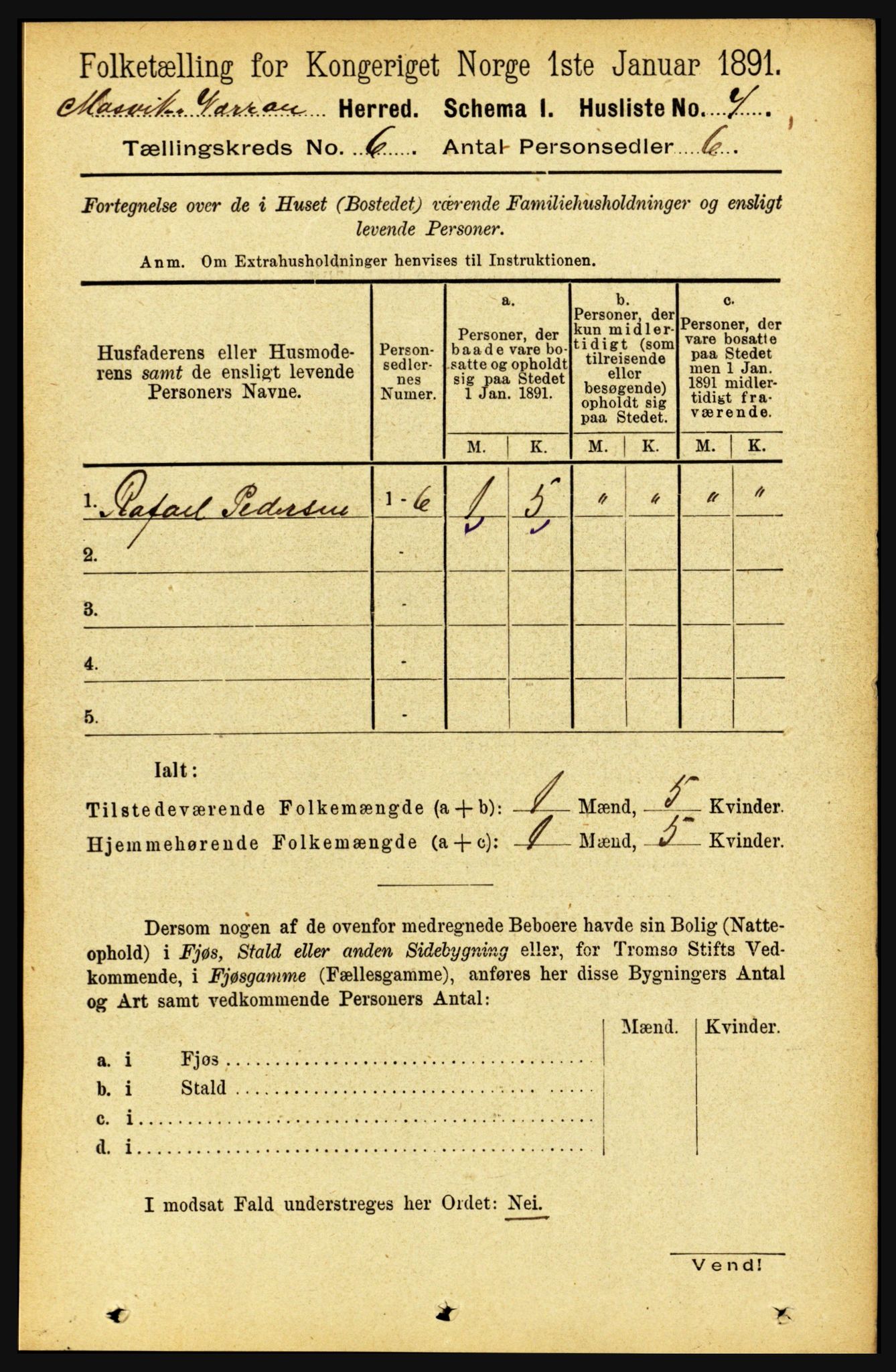 RA, Folketelling 1891 for 1723 Mosvik og Verran herred, 1891, s. 2394