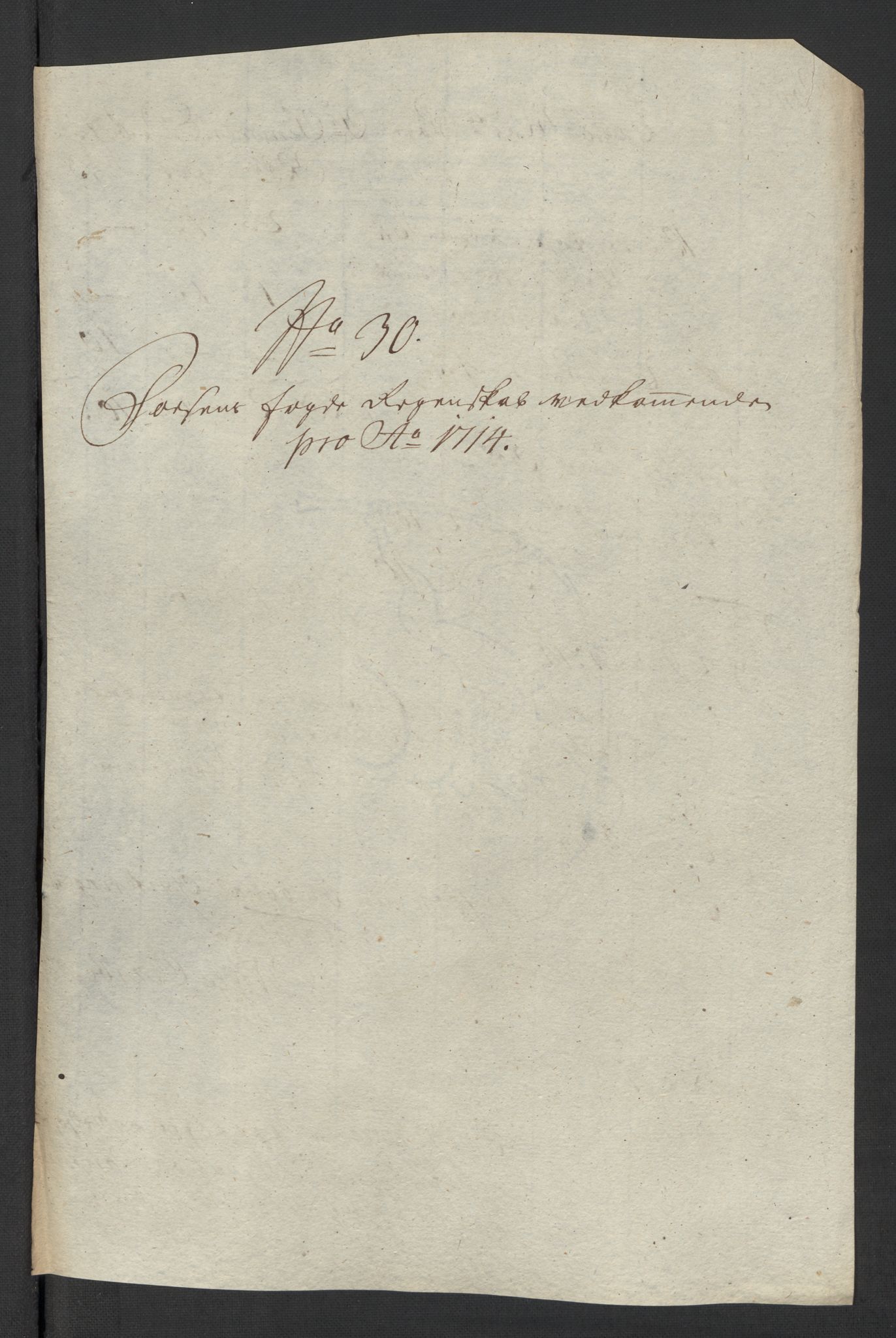 Rentekammeret inntil 1814, Reviderte regnskaper, Fogderegnskap, RA/EA-4092/R57/L3862: Fogderegnskap Fosen, 1714, s. 197