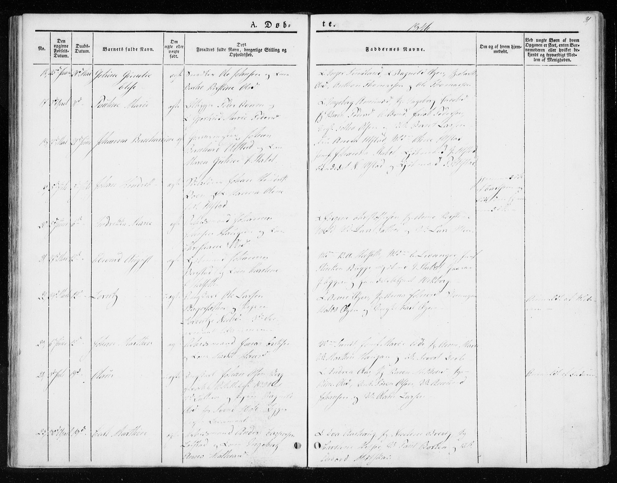 Ministerialprotokoller, klokkerbøker og fødselsregistre - Sør-Trøndelag, SAT/A-1456/604/L0183: Ministerialbok nr. 604A04, 1841-1850, s. 31