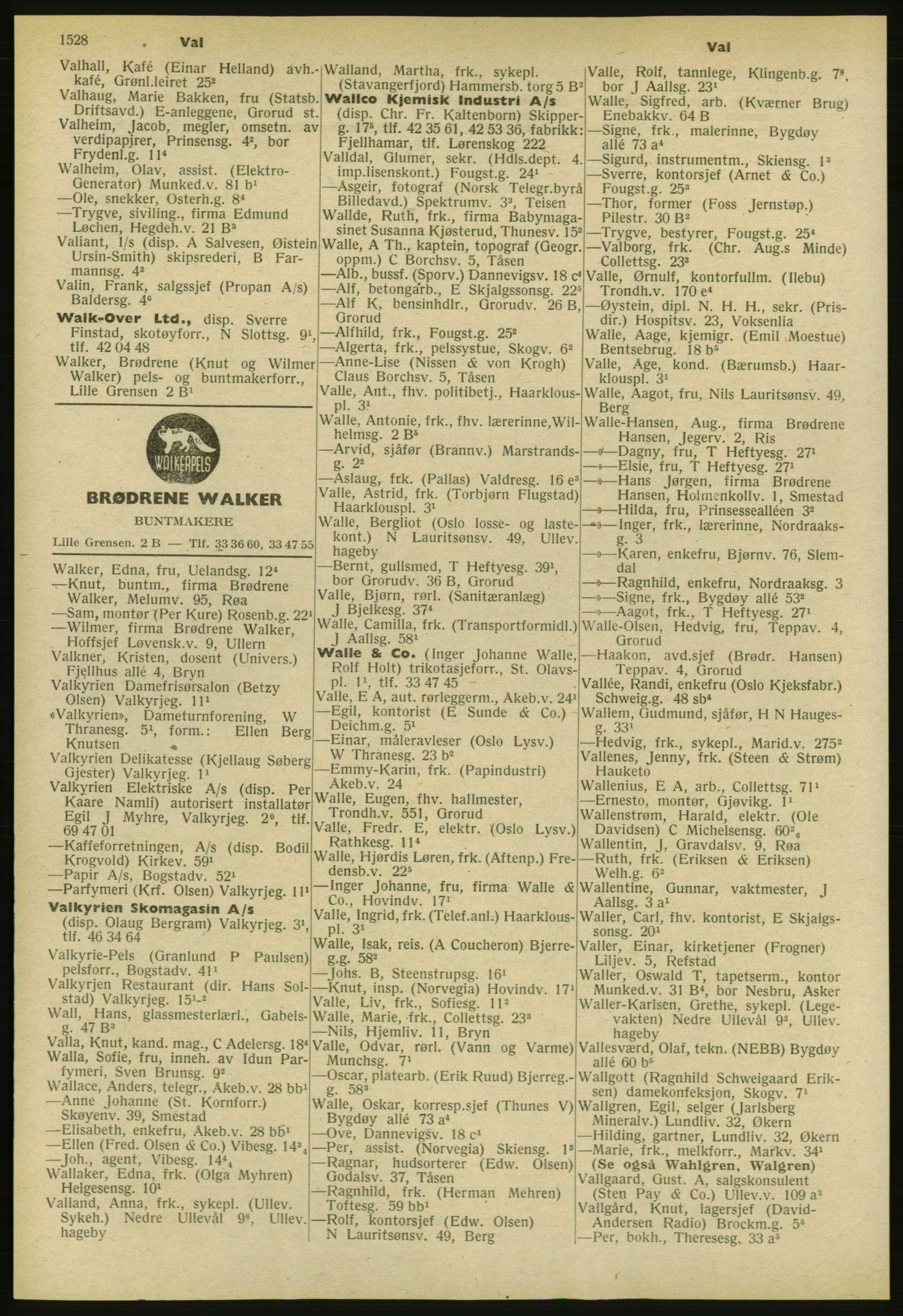 Kristiania/Oslo adressebok, PUBL/-, 1953, s. 1528