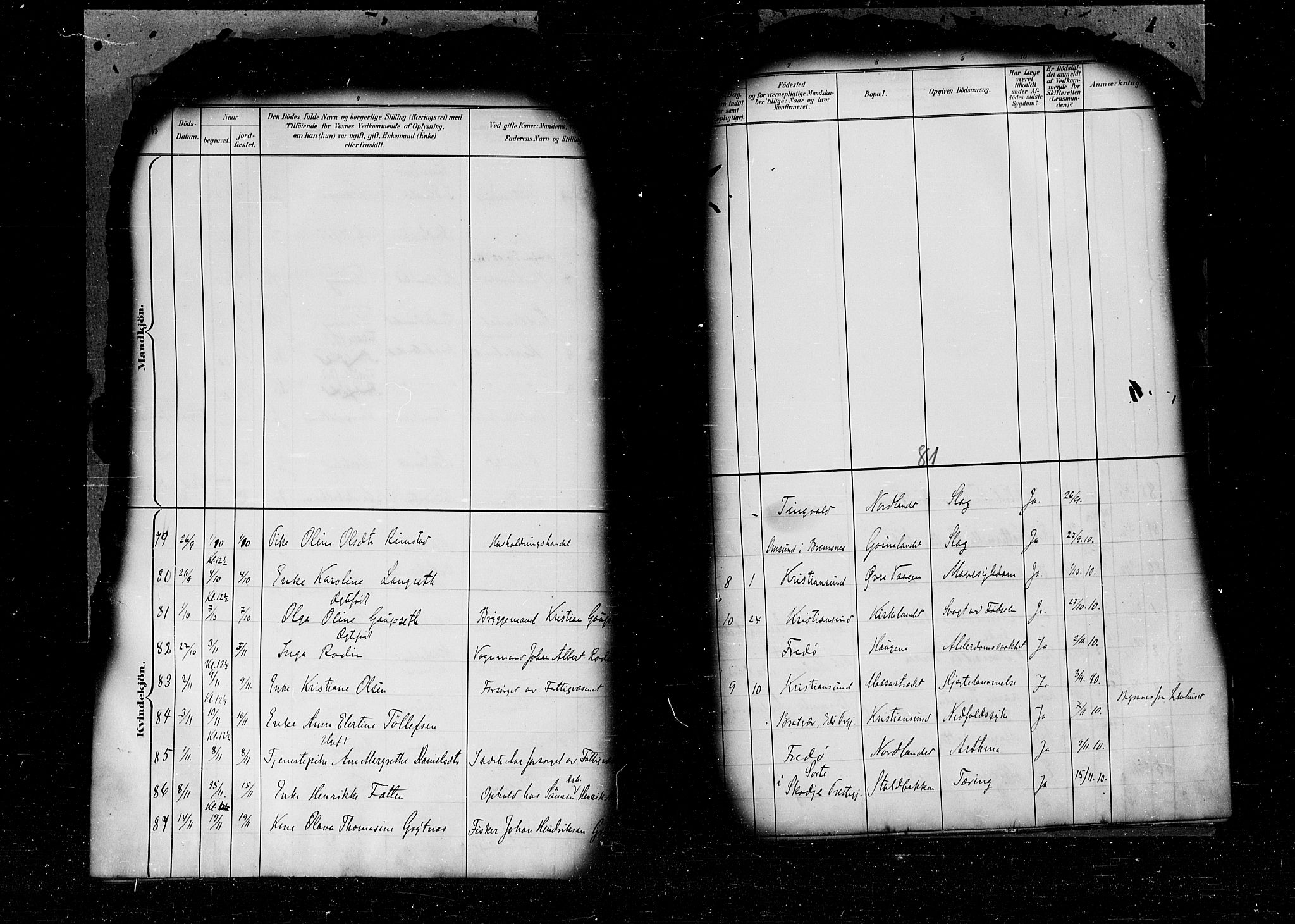 Kristiansund sokneprestkontor, AV/SAT-A-1068/1/I/I1: Ministerialbok nr. 6e, 1901-1916, s. 81