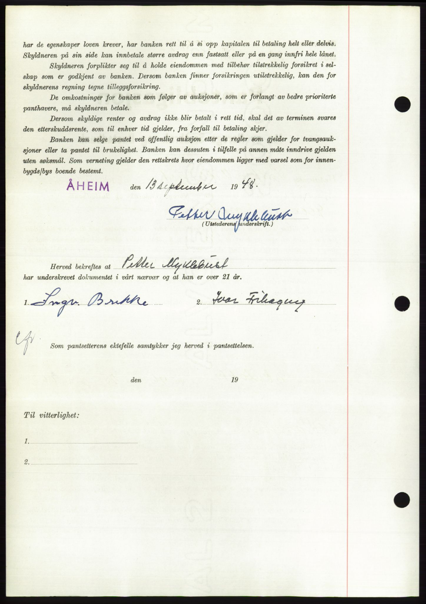 Søre Sunnmøre sorenskriveri, AV/SAT-A-4122/1/2/2C/L0116: Pantebok nr. 4B, 1948-1949, Dagboknr: 1263/1948