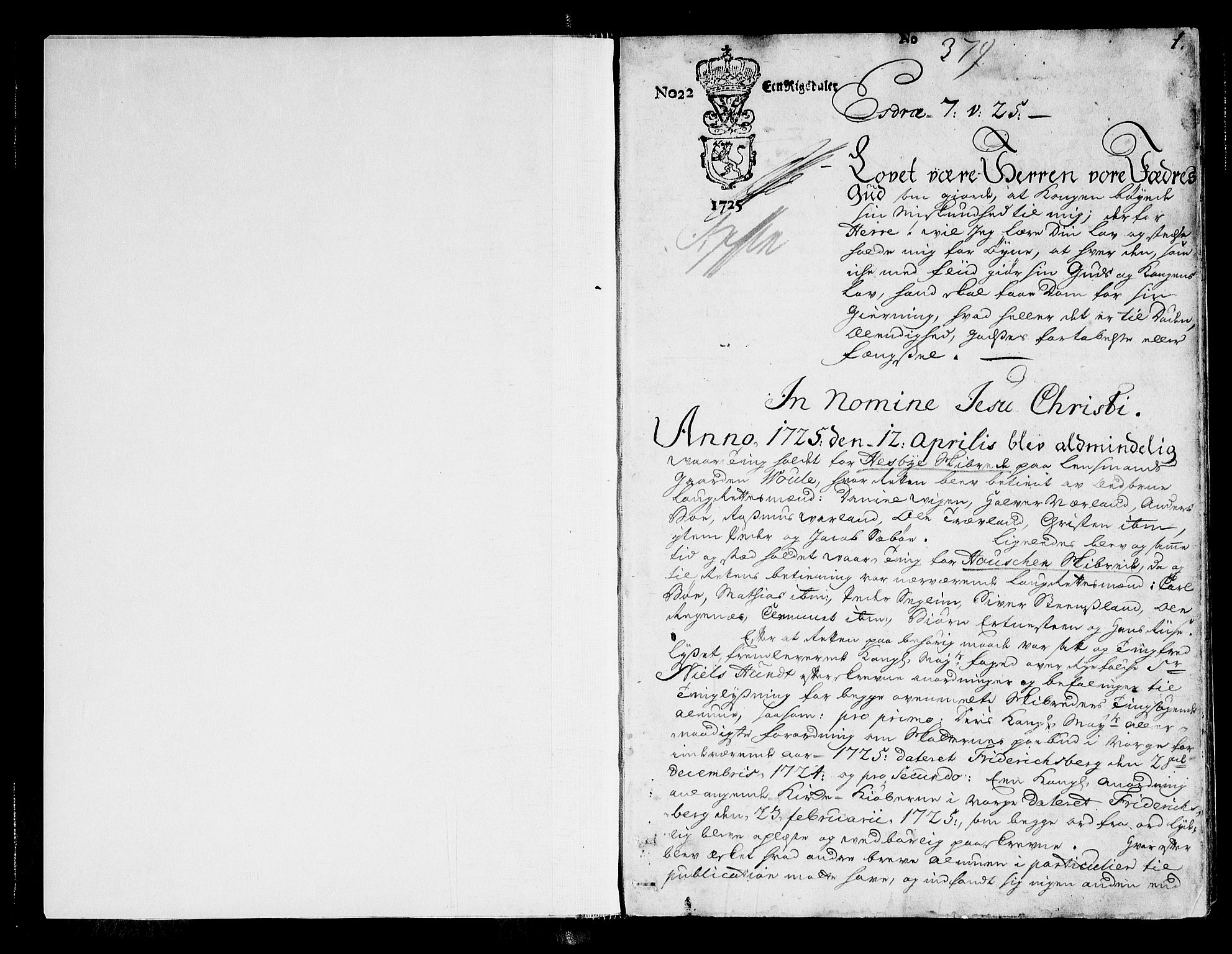 Ryfylke tingrett, AV/SAST-A-100055/001/I/IB/IBBa/L0045: Tingbok, Karmsund og Hesby, 1725-1728, s. 0b-1a