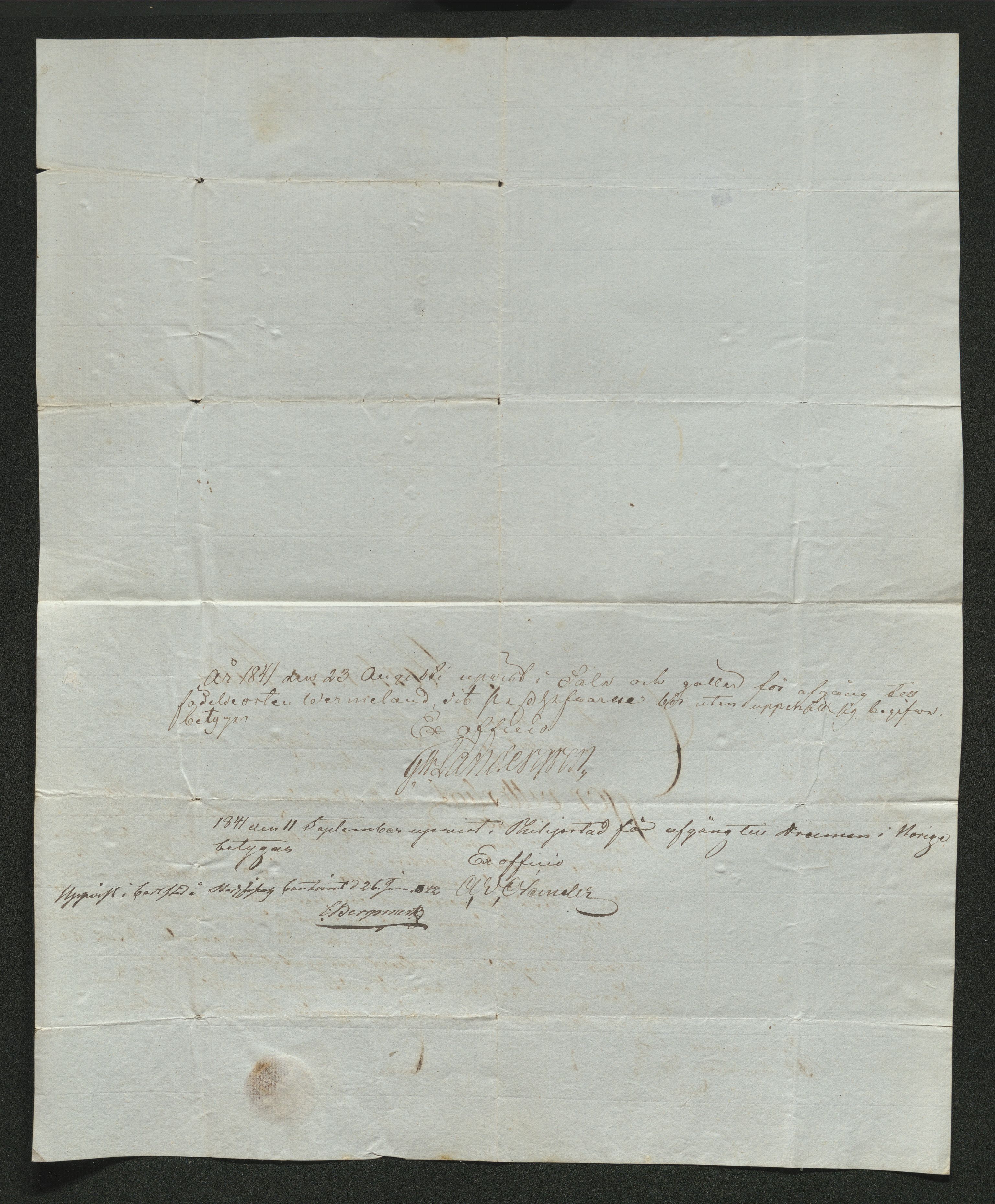 Drammen politikammer, AV/SAKO-A-623/I/Ia/Iab/L0006: Innleverte pass, 1841-1842, s. 363