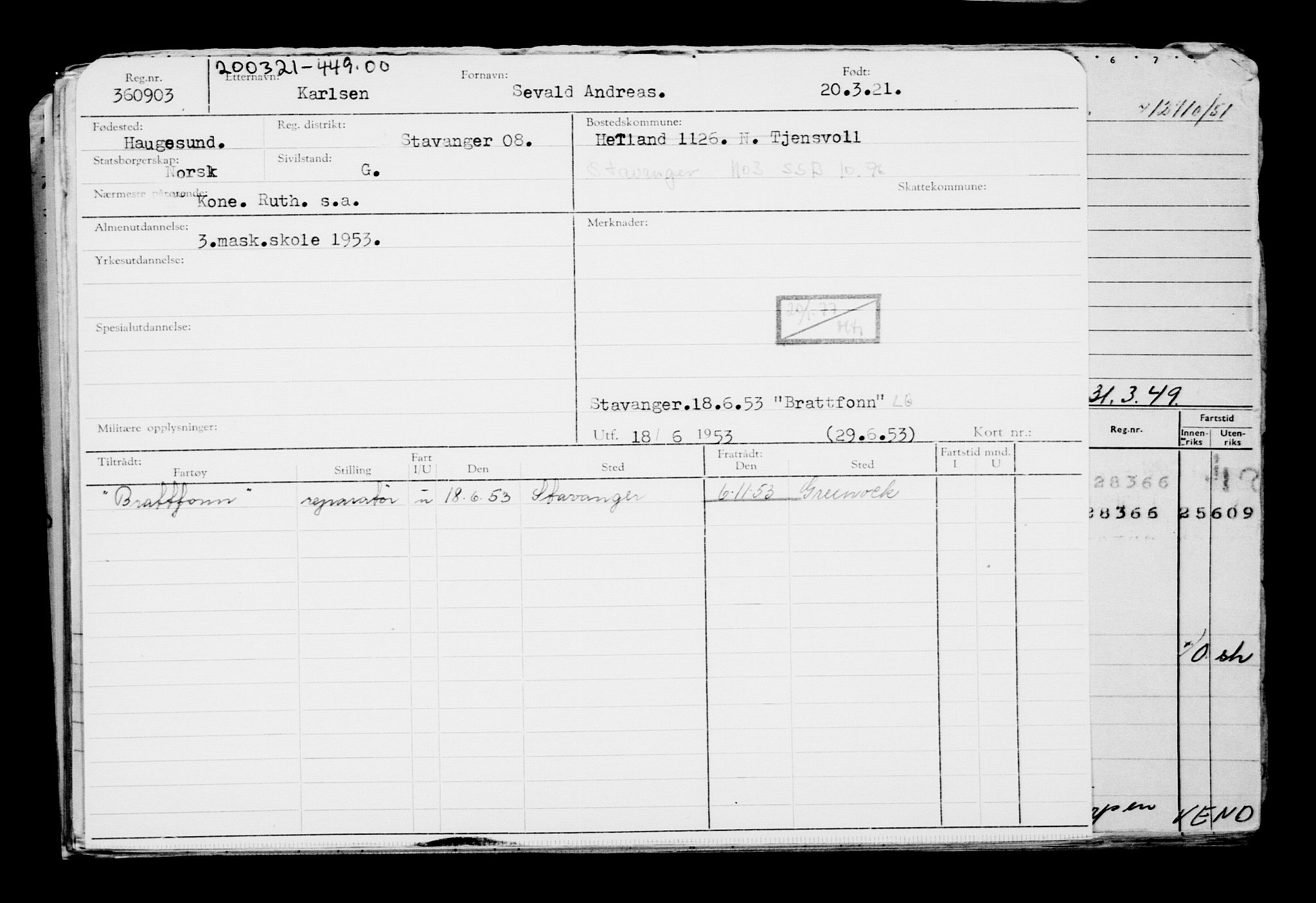 Direktoratet for sjømenn, AV/RA-S-3545/G/Gb/L0191: Hovedkort, 1921, s. 531