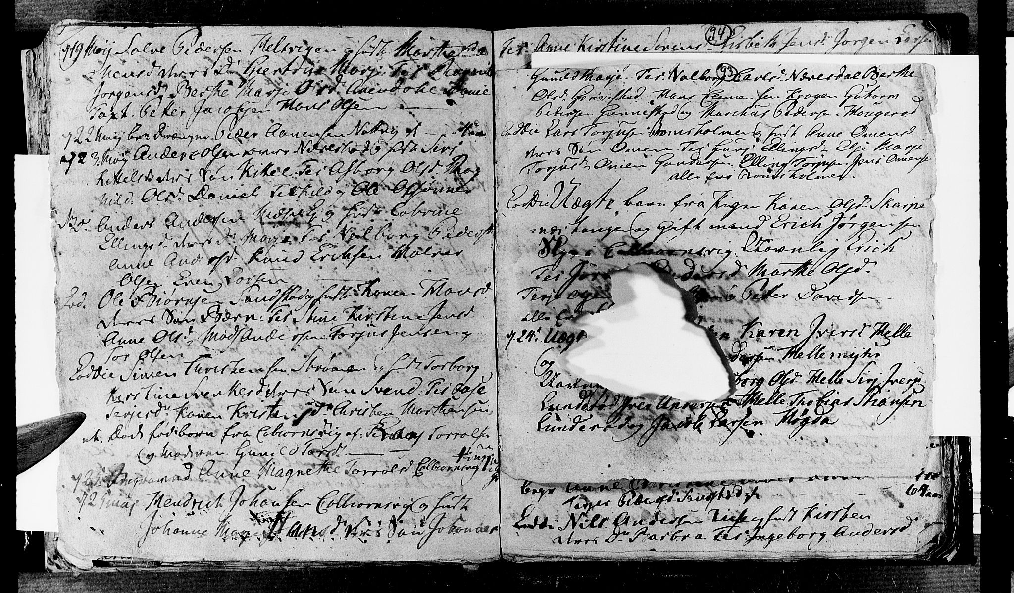 Øyestad sokneprestkontor, AV/SAK-1111-0049/F/Fb/L0002: Klokkerbok nr. B 2, 1795-1807, s. 93
