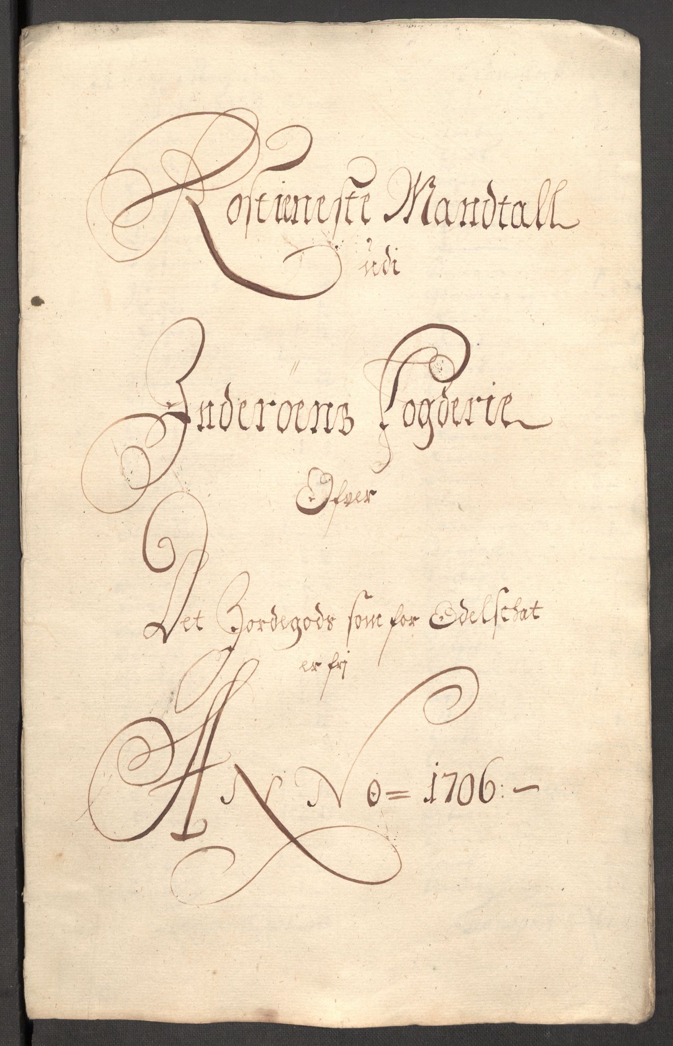Rentekammeret inntil 1814, Reviderte regnskaper, Fogderegnskap, RA/EA-4092/R63/L4315: Fogderegnskap Inderøy, 1706-1707, s. 241