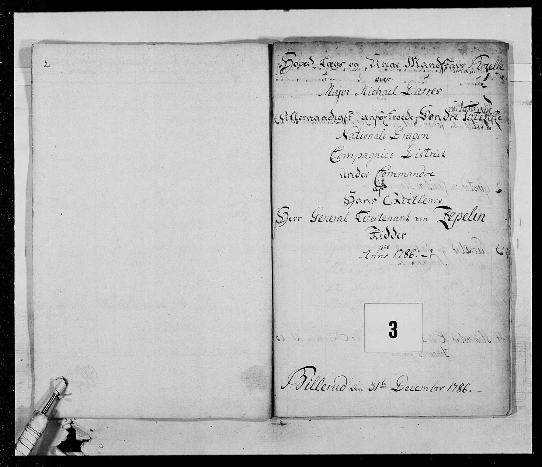 Generalitets- og kommissariatskollegiet, Det kongelige norske kommissariatskollegium, AV/RA-EA-5420/E/Eh/L0015: Opplandske dragonregiment, 1784-1789, s. 54
