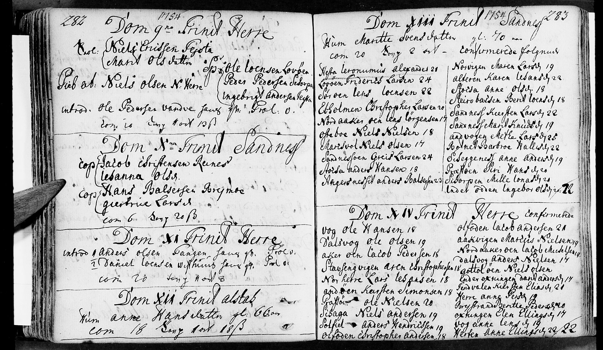 Ministerialprotokoller, klokkerbøker og fødselsregistre - Nordland, AV/SAT-A-1459/830/L0434: Ministerialbok nr. 830A03, 1737-1767, s. 282-283
