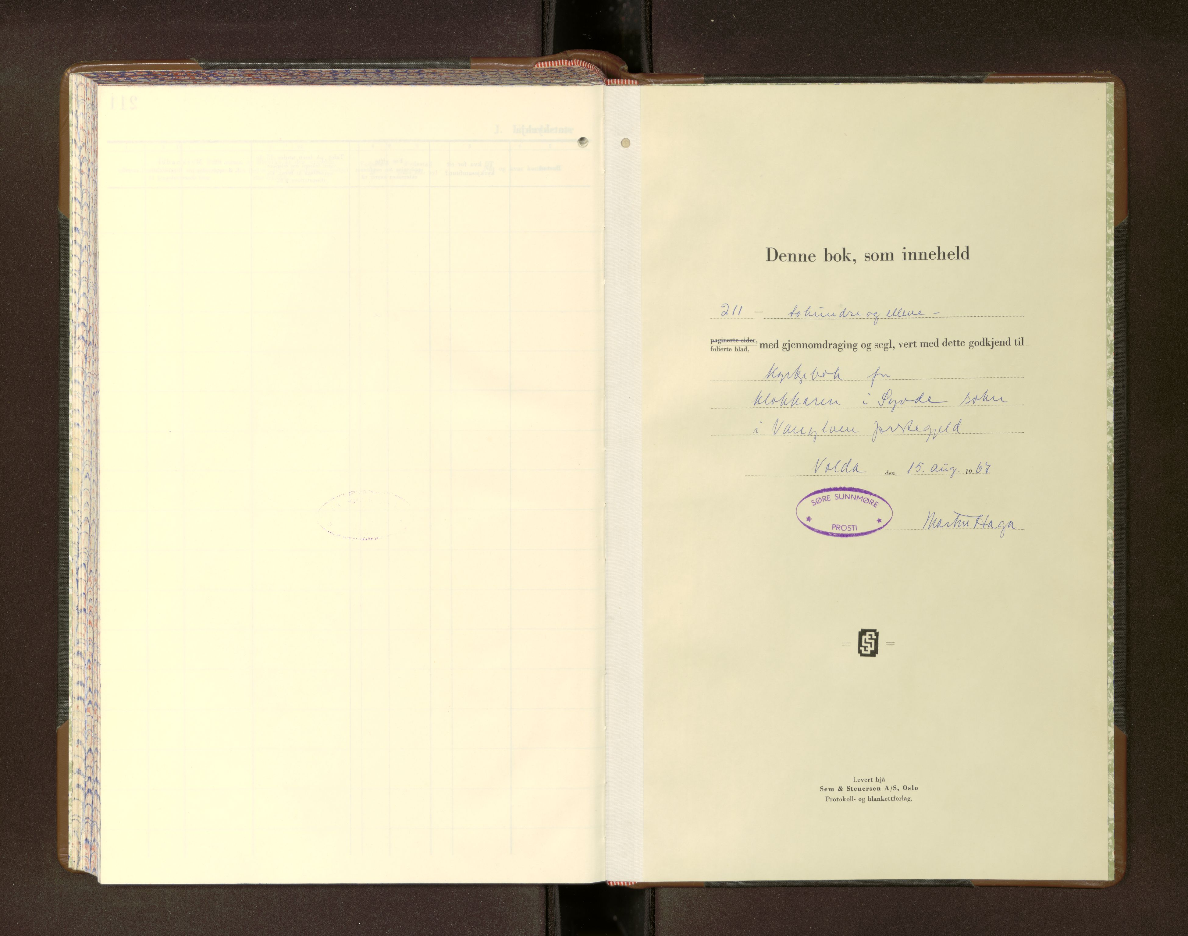 Ministerialprotokoller, klokkerbøker og fødselsregistre - Møre og Romsdal, SAT/A-1454/502/L0030: Klokkerbok nr. 502---, 1967-1976