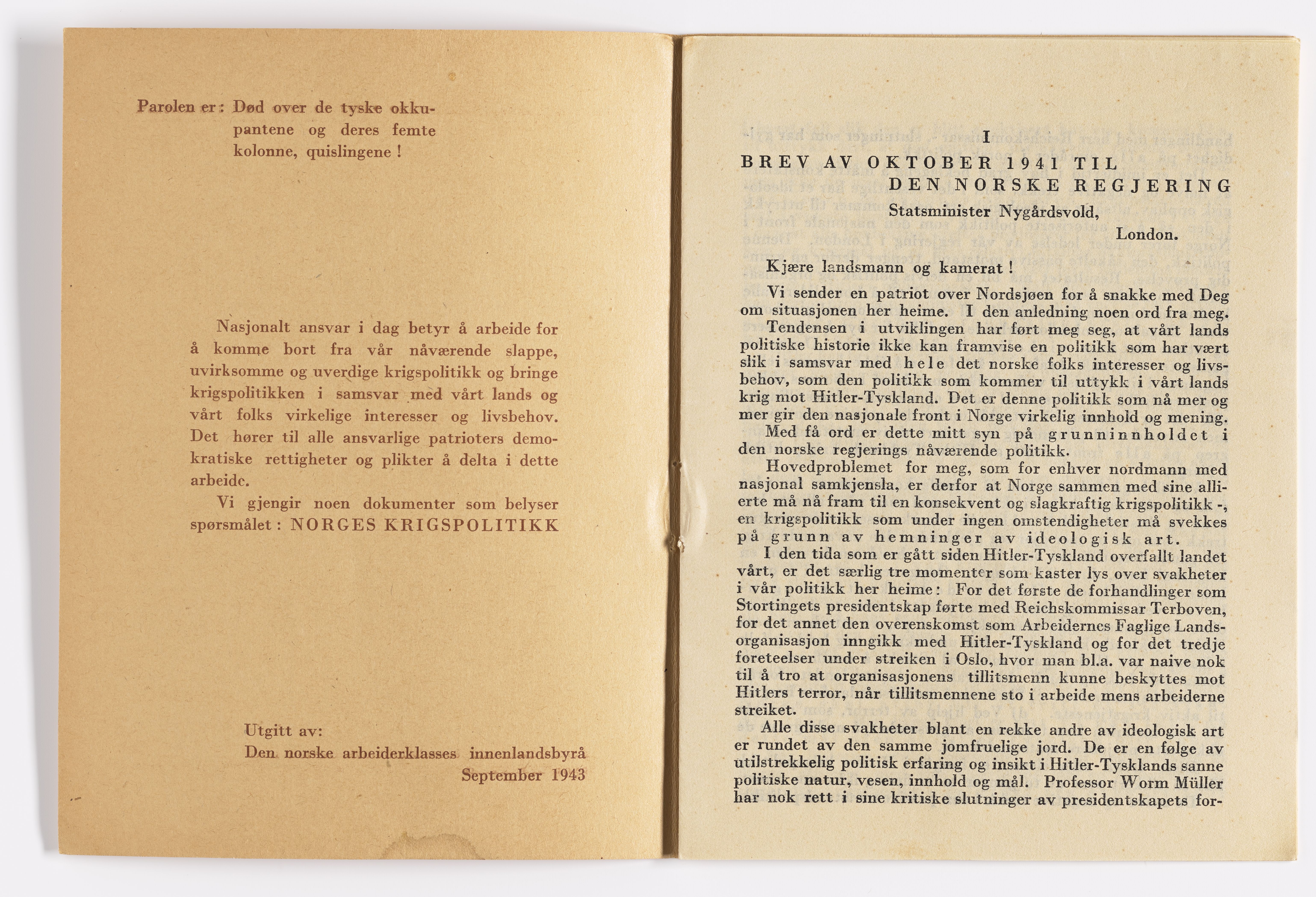 Thomas Rønnow, AFM/GRI-1014/Z/Za/L0001/0004: Pampletter og avis / Den norske arbeidsklassens innenlandsbyrå, 1943-1944