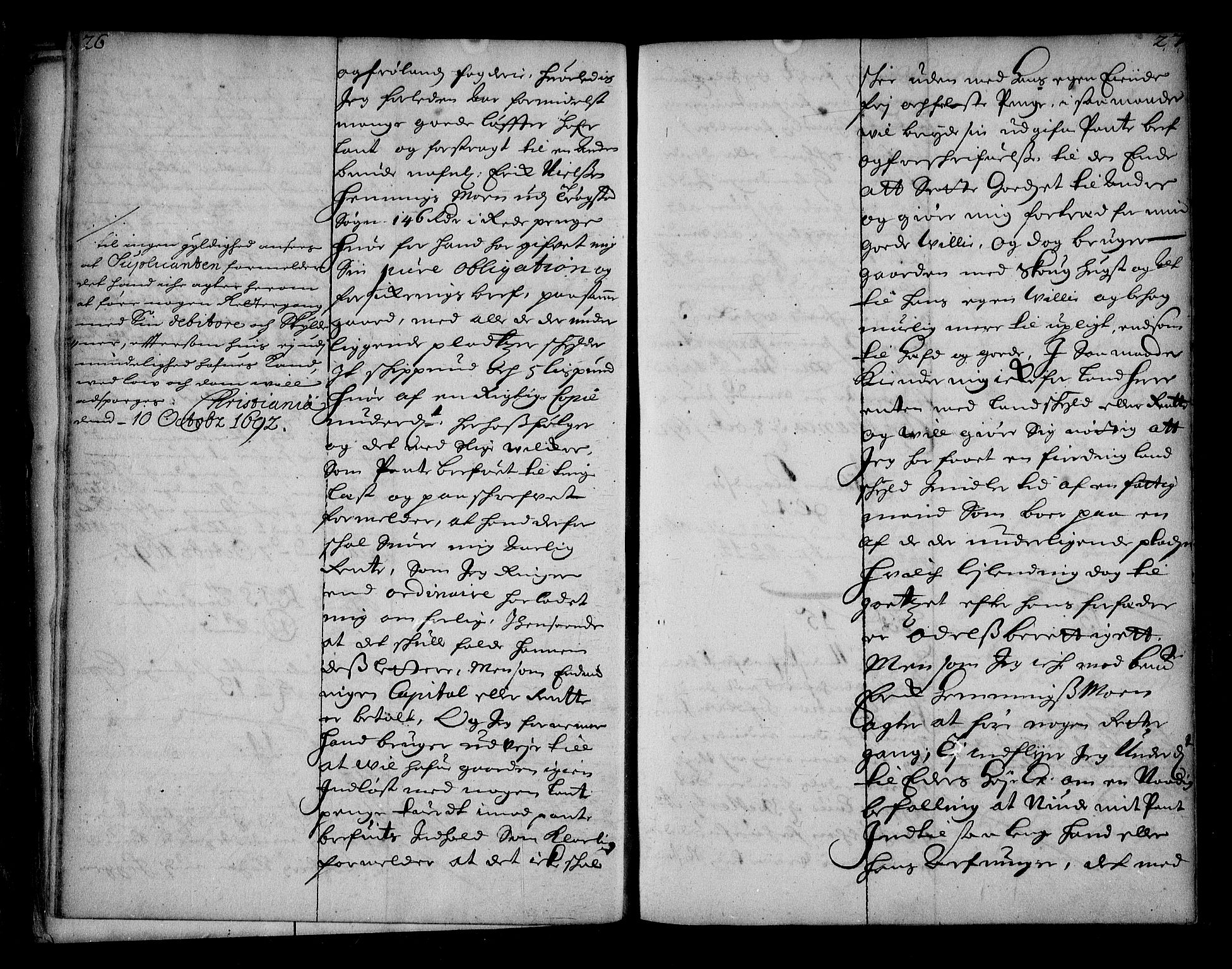 Stattholderembetet 1572-1771, AV/RA-EA-2870/Ae/L0010: Supplikasjons- og resolusjonsprotokoll, 1692-1693, s. 26-27