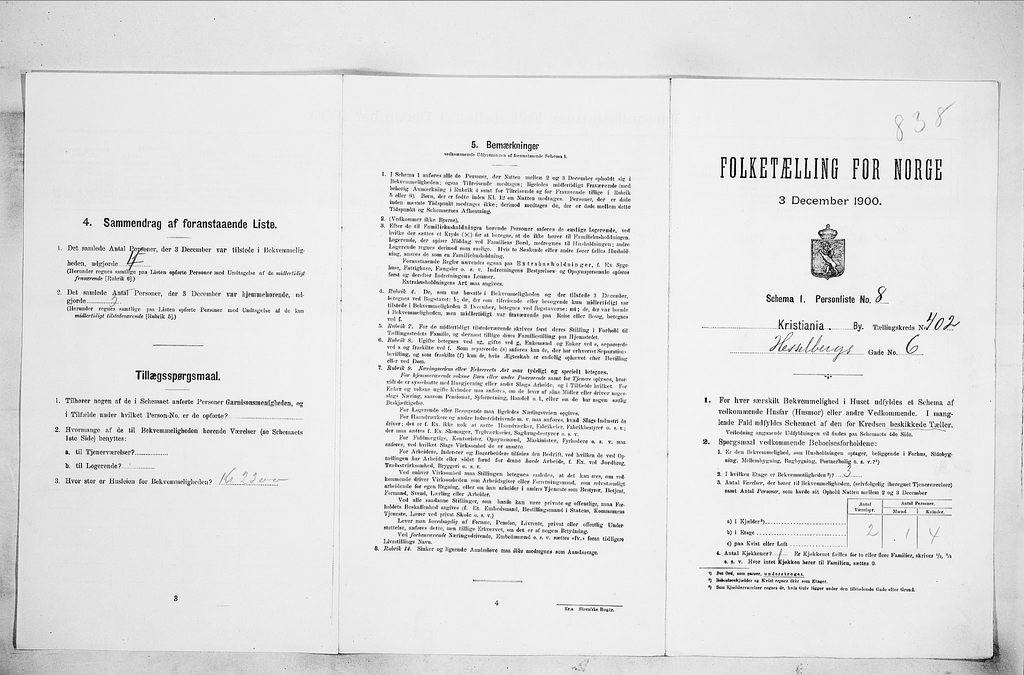 SAO, Folketelling 1900 for 0301 Kristiania kjøpstad, 1900, s. 37678