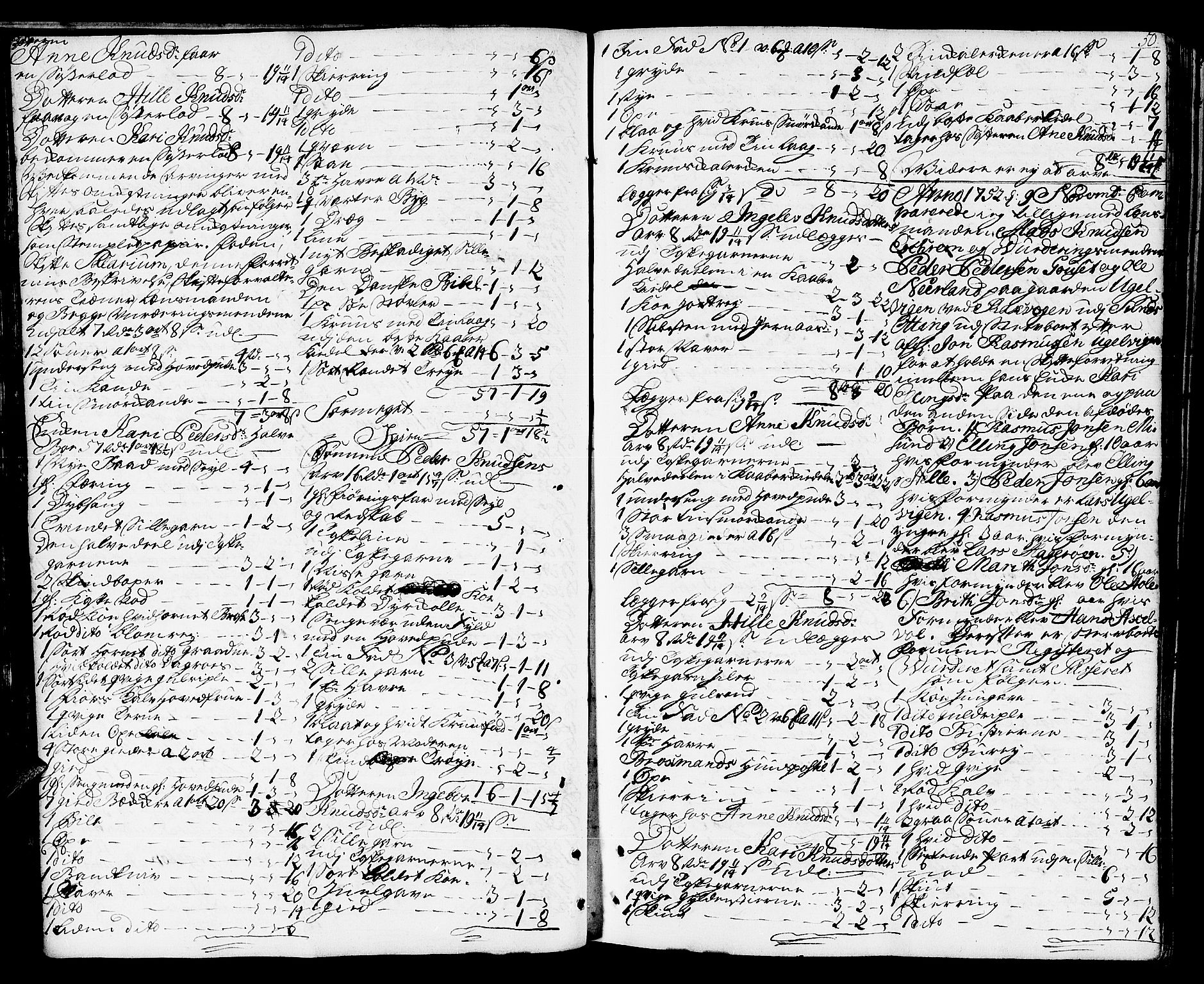 Romsdal sorenskriveri, SAT/A-4149/1/3/3A/L0008: Skifteprotokoll, 1752-1761, s. 49b-50a