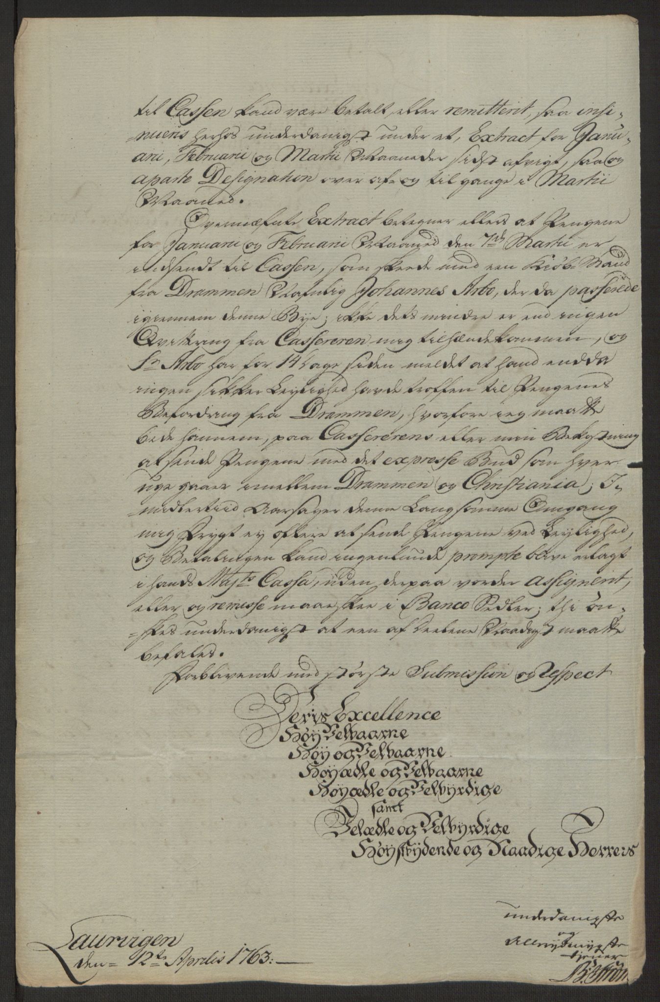 Rentekammeret inntil 1814, Reviderte regnskaper, Byregnskaper, AV/RA-EA-4066/R/Ri/L0183/0001: [I4] Kontribusjonsregnskap / Ekstraskatt, 1762-1768, s. 165