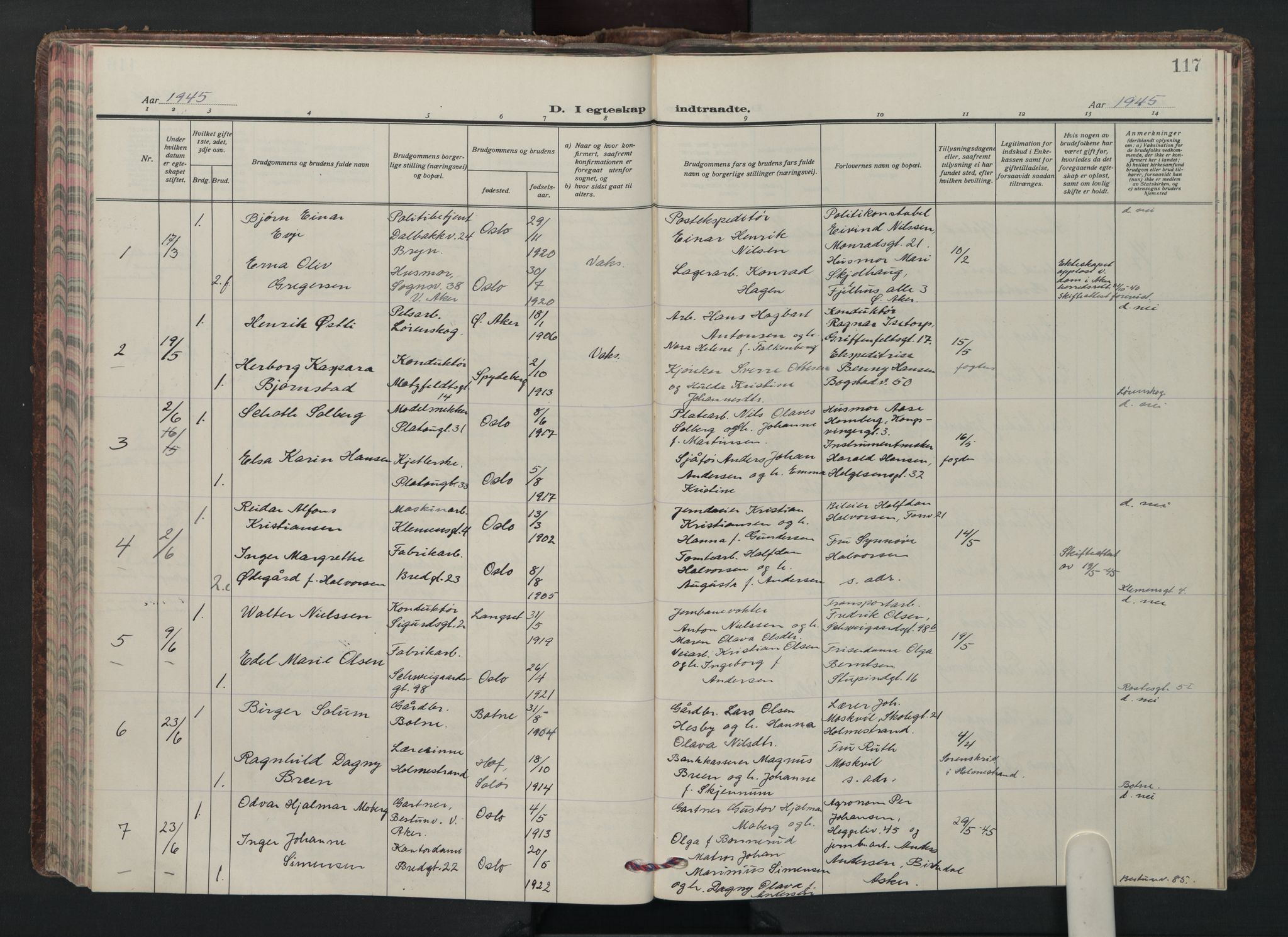 Grønland prestekontor Kirkebøker, SAO/A-10848/F/Fa/L0020: Ministerialbok nr. 20, 1935-1946, s. 117