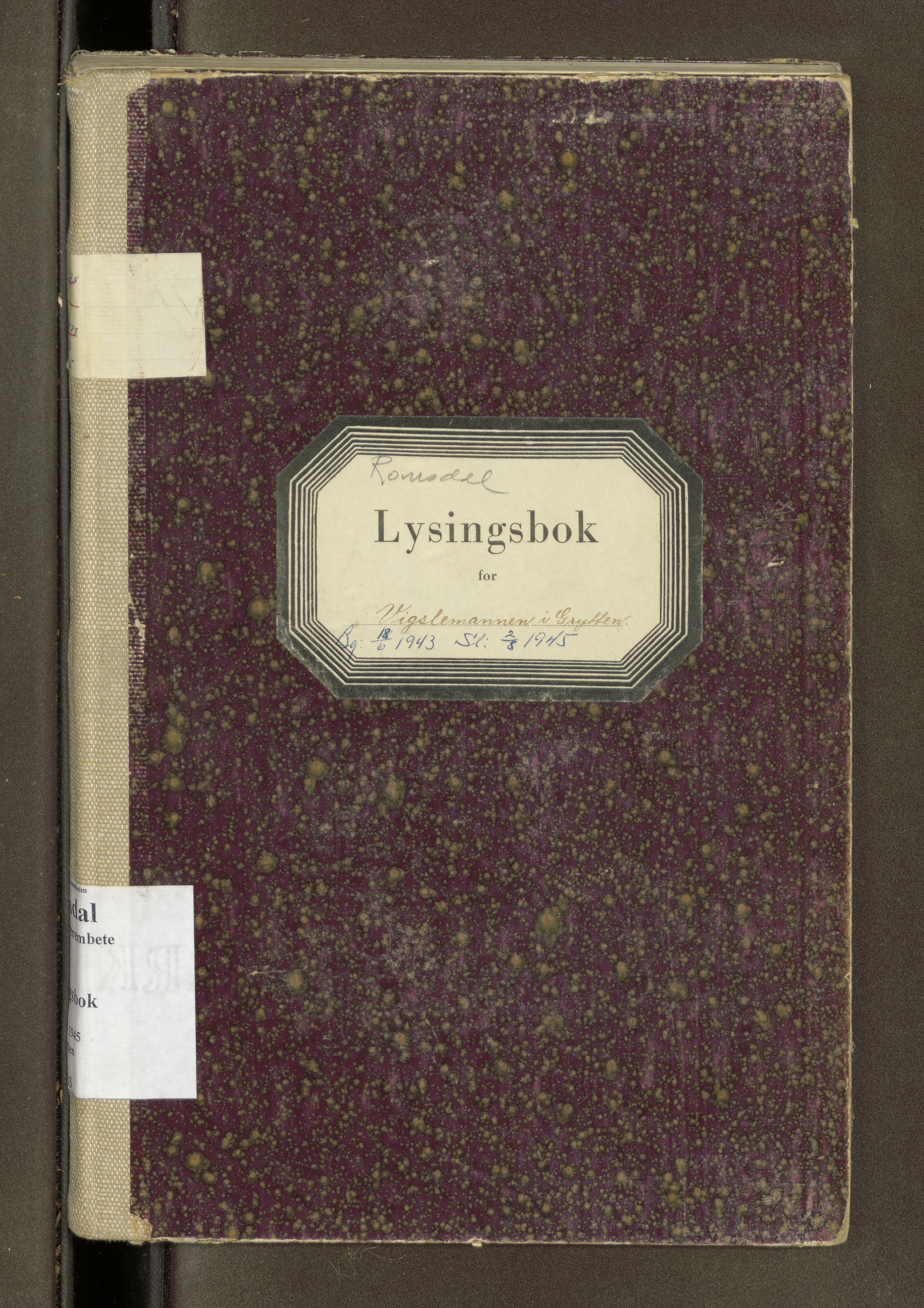 Romsdal sorenskriveri, AV/SAT-A-4149/1/6/6D/L0003: Lysingsbok, 1943-1945