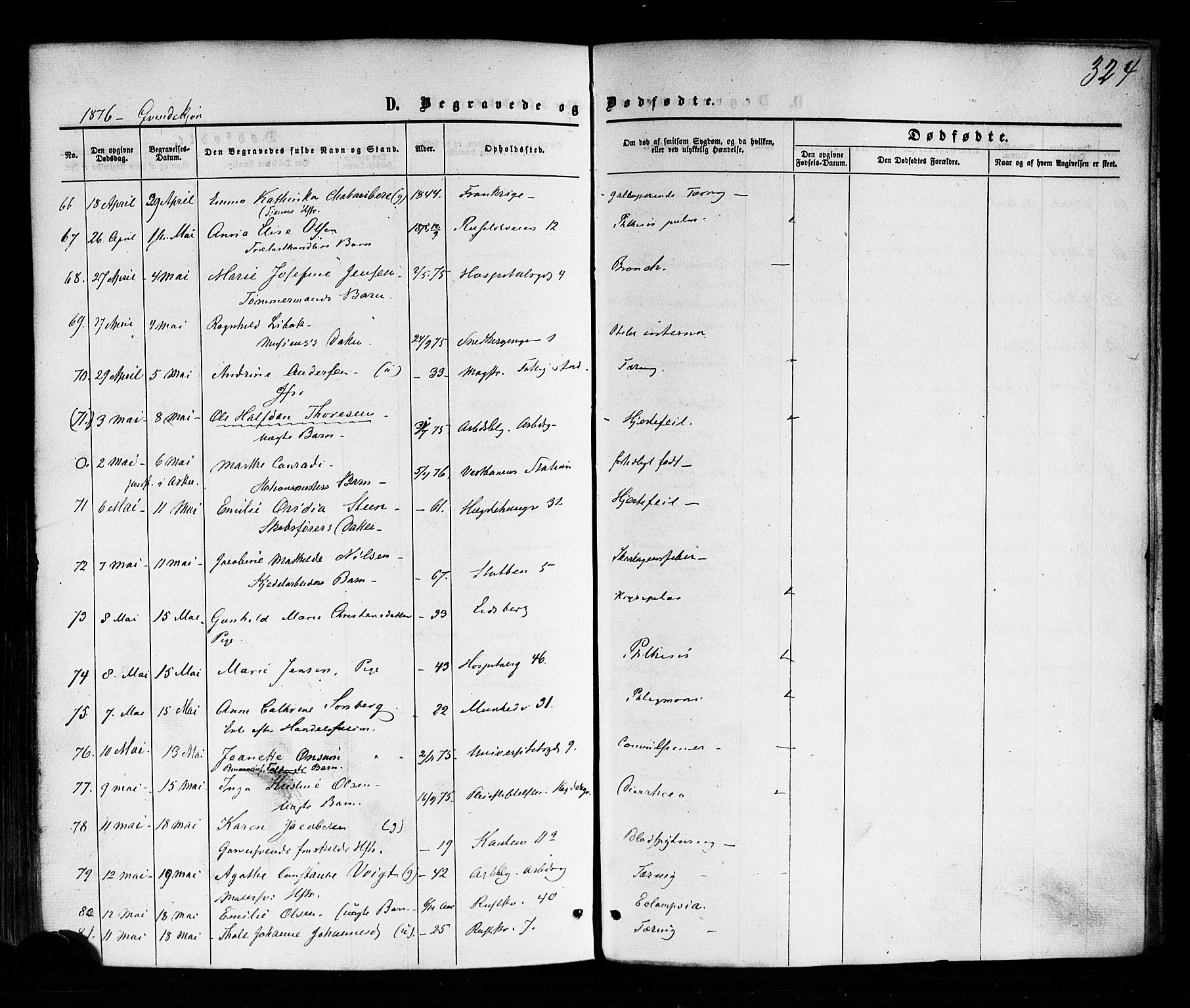 Trefoldighet prestekontor Kirkebøker, AV/SAO-A-10882/F/Fd/L0001: Ministerialbok nr. IV 1, 1858-1877, s. 324