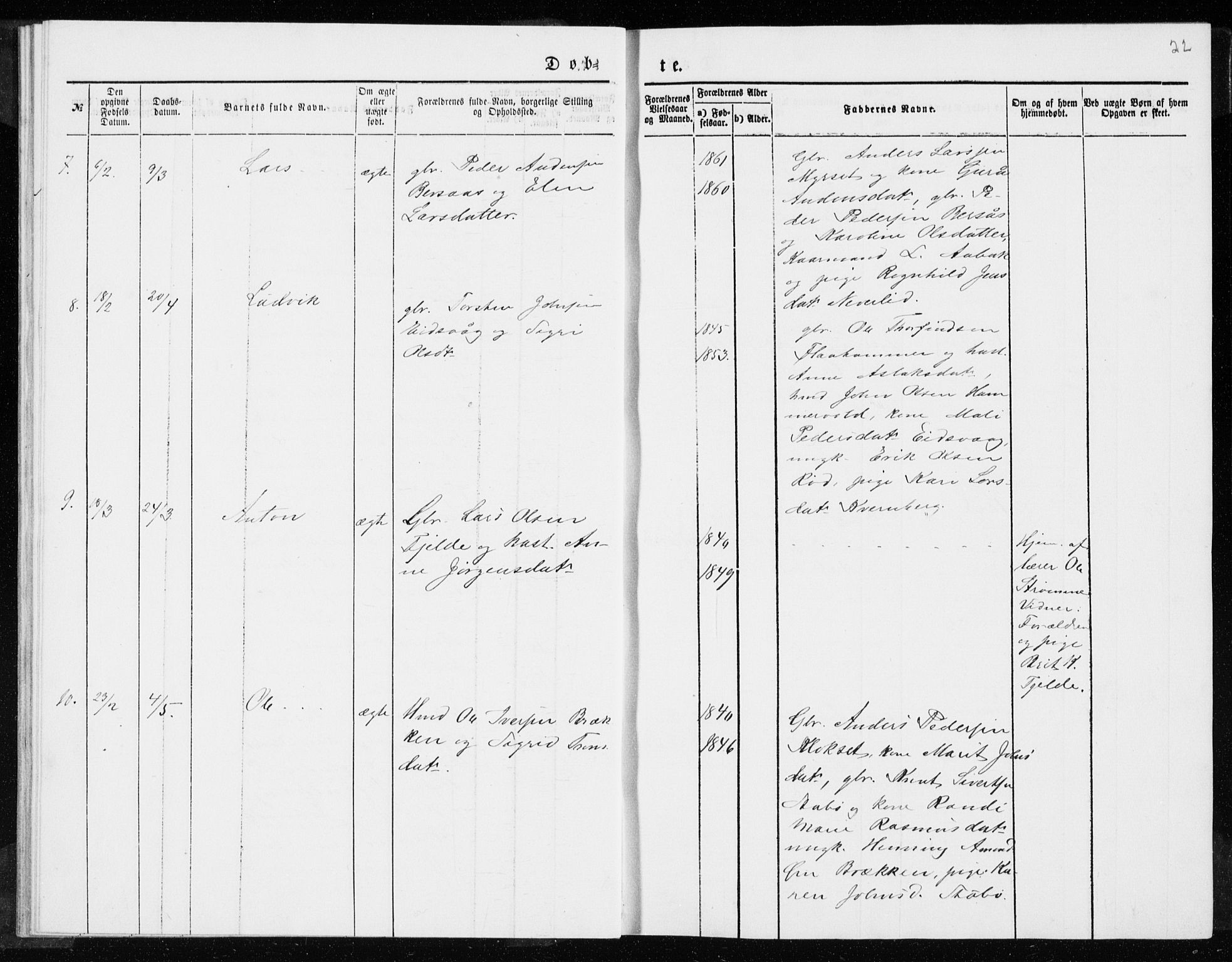 Ministerialprotokoller, klokkerbøker og fødselsregistre - Møre og Romsdal, AV/SAT-A-1454/551/L0631: Klokkerbok nr. 551C03, 1886-1894, s. 22