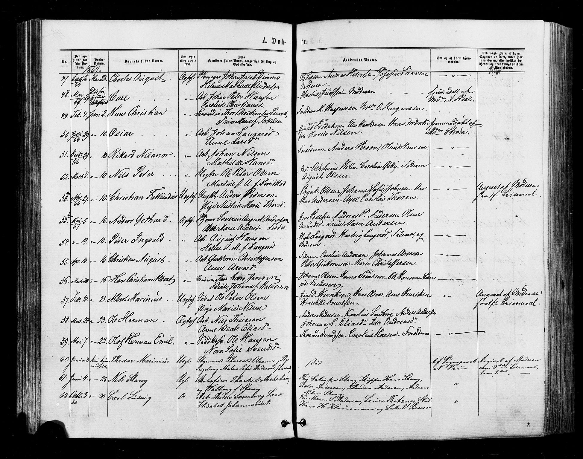 Halden prestekontor Kirkebøker, SAO/A-10909/F/Fa/L0009: Ministerialbok nr. I 9, 1866-1877