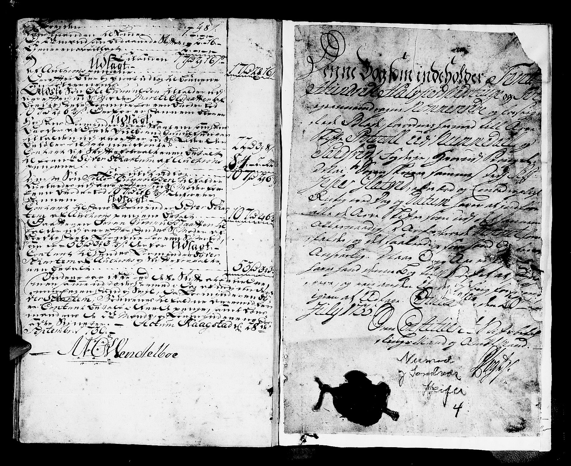 Numedal og Sandsvær sorenskriveri, AV/SAKO-A-128/H/Hb/Hba/L0004: Skifteprotokoll, 1735-1739, s. 574b-575a