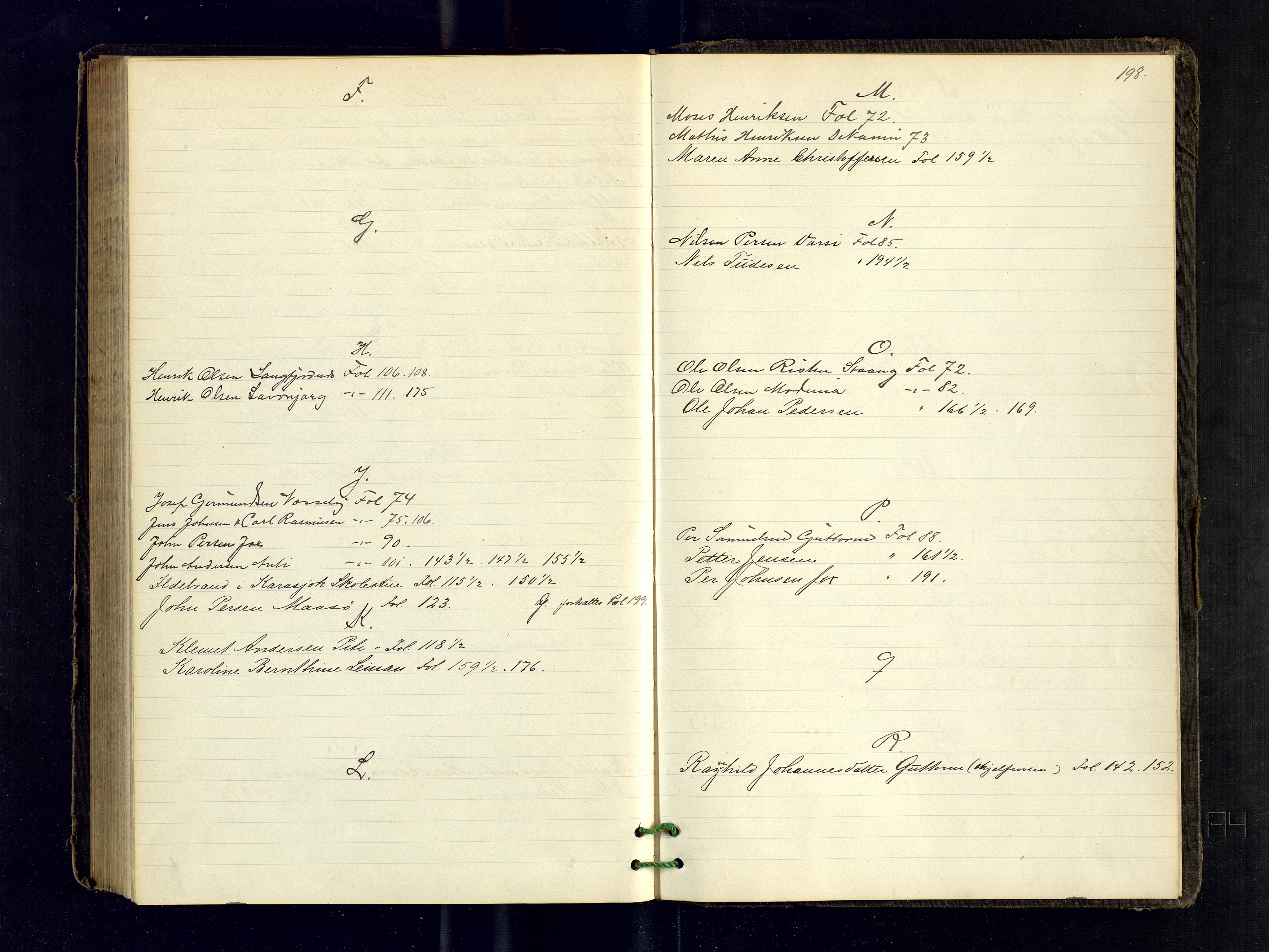 Tana fogderi/sorenskriveri, AV/SATØ-S-0058/H/Ha/Hab/L0114: Ekstrarettsprotokoller. Med register., 1888-1894, s. 198