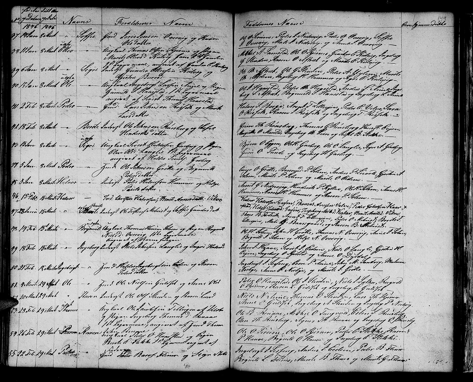 Ministerialprotokoller, klokkerbøker og fødselsregistre - Sør-Trøndelag, SAT/A-1456/695/L1154: Klokkerbok nr. 695C05, 1842-1858, s. 144