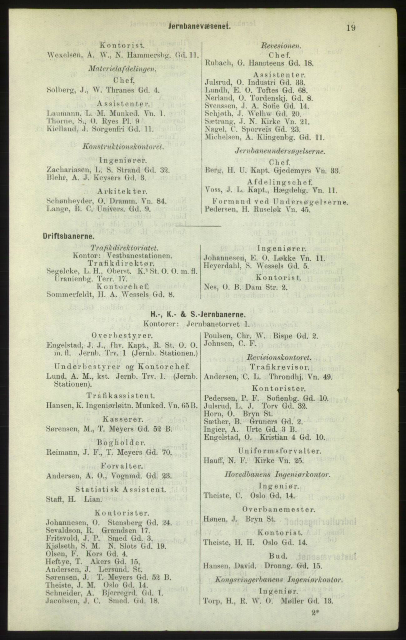 Kristiania/Oslo adressebok, PUBL/-, 1882, s. 19